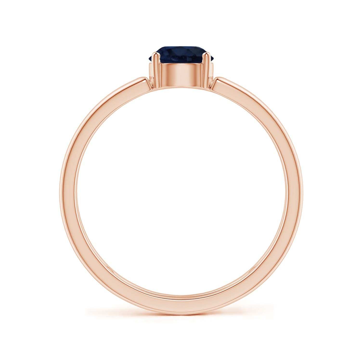 A - Blue Sapphire / 0.6 CT / 14 KT Rose Gold