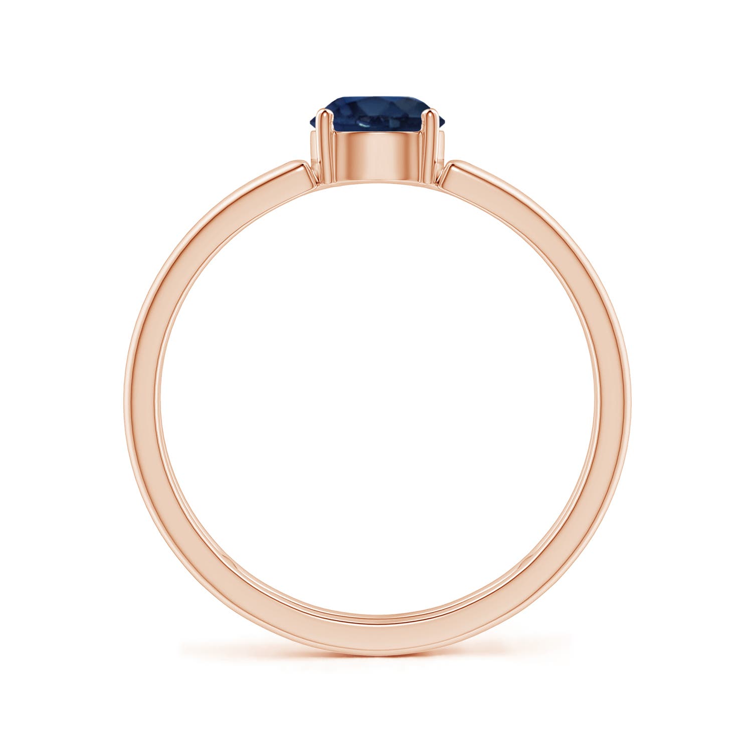 AA - Blue Sapphire / 0.6 CT / 14 KT Rose Gold