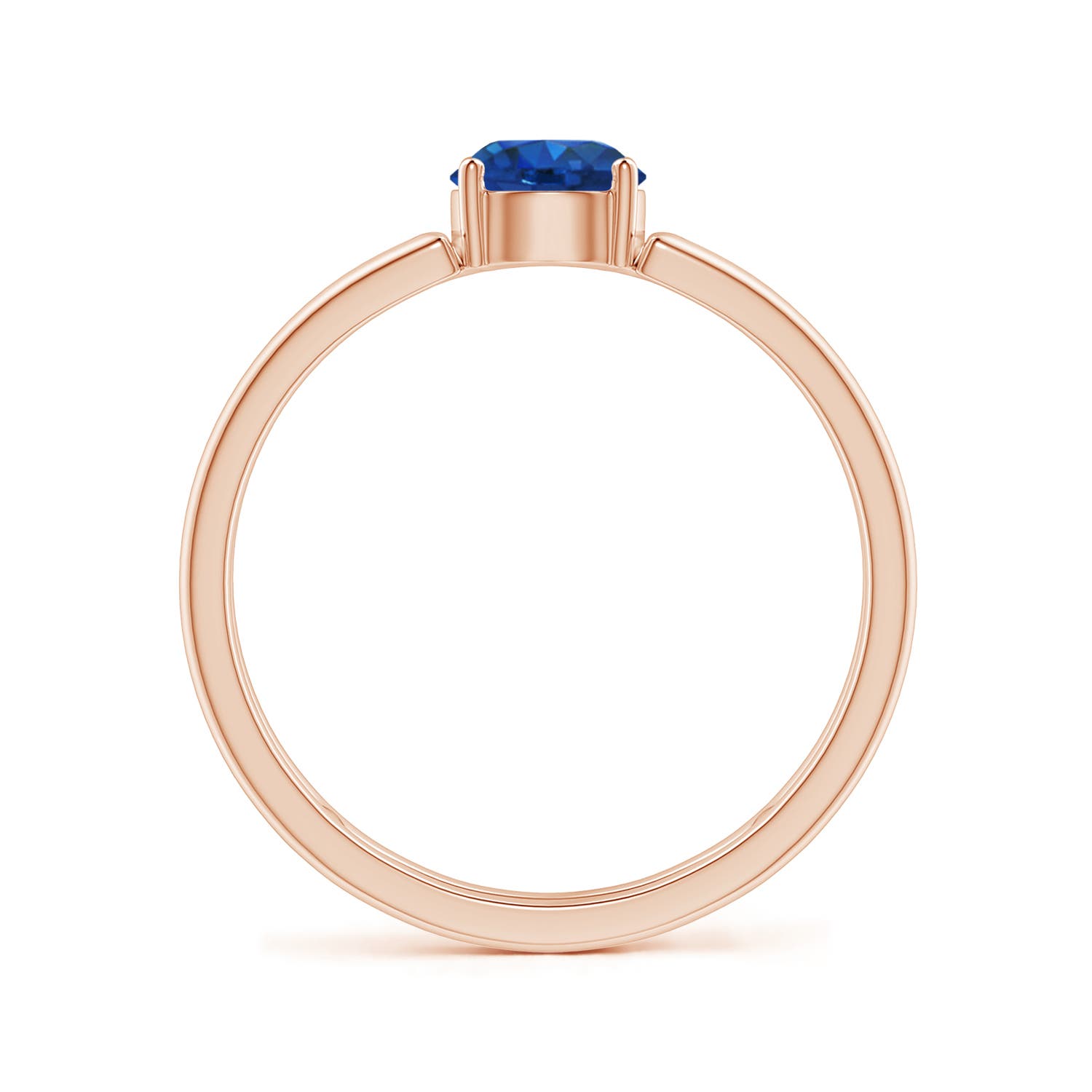 AAA - Blue Sapphire / 0.6 CT / 14 KT Rose Gold