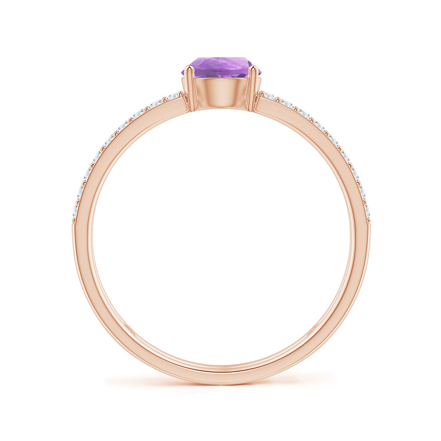 A - Amethyst / 0.77 CT / 14 KT Rose Gold