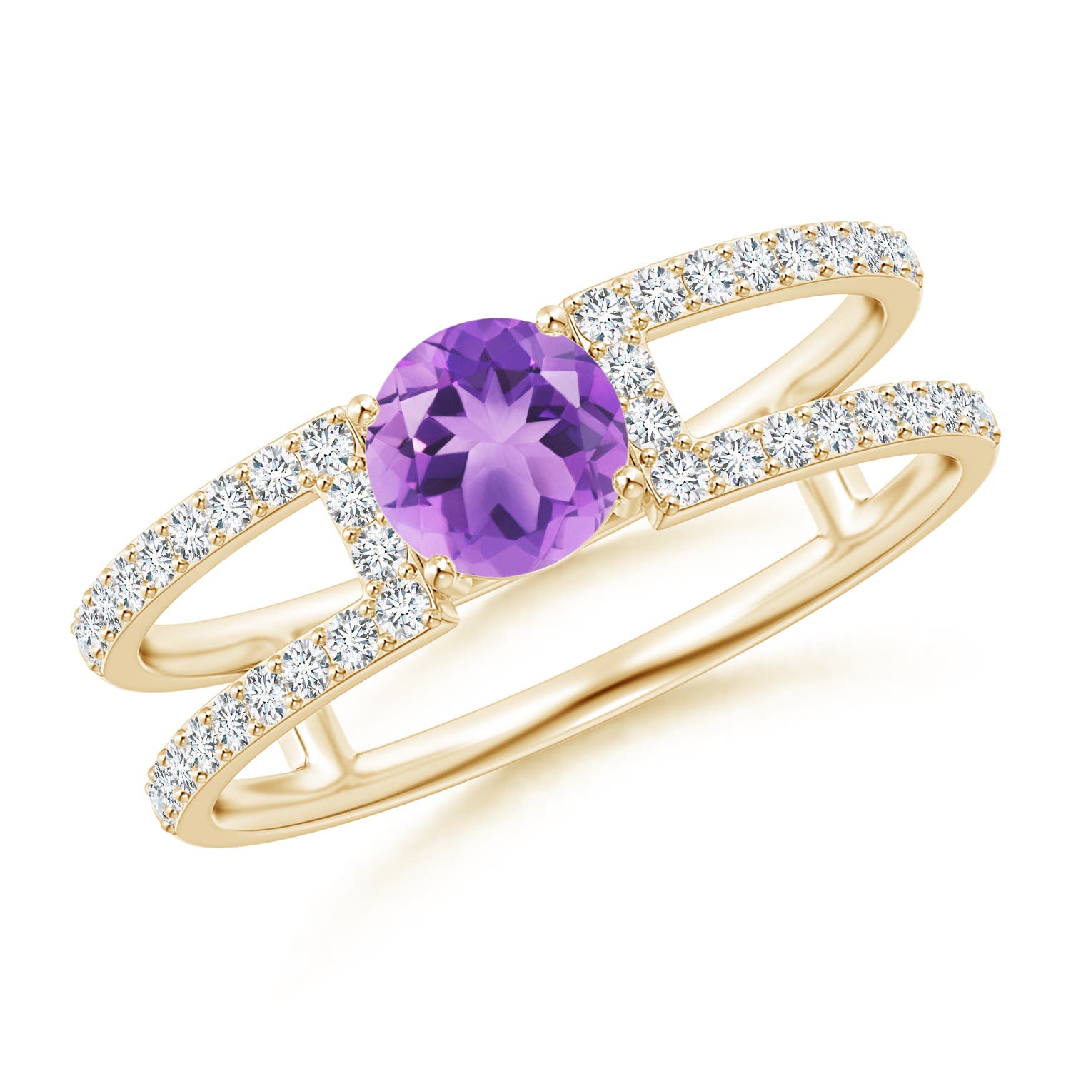 A - Amethyst / 0.77 CT / 14 KT Yellow Gold