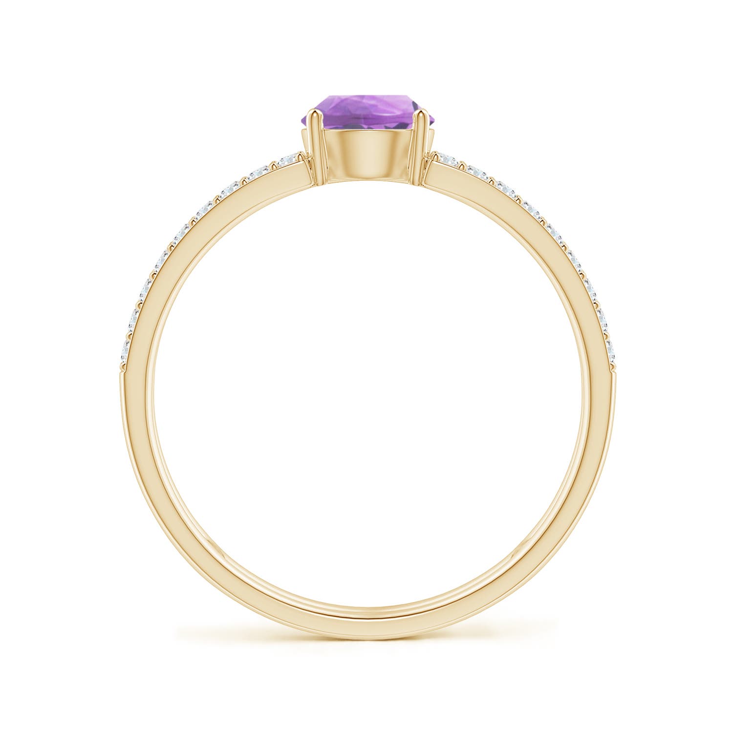 A - Amethyst / 0.77 CT / 14 KT Yellow Gold