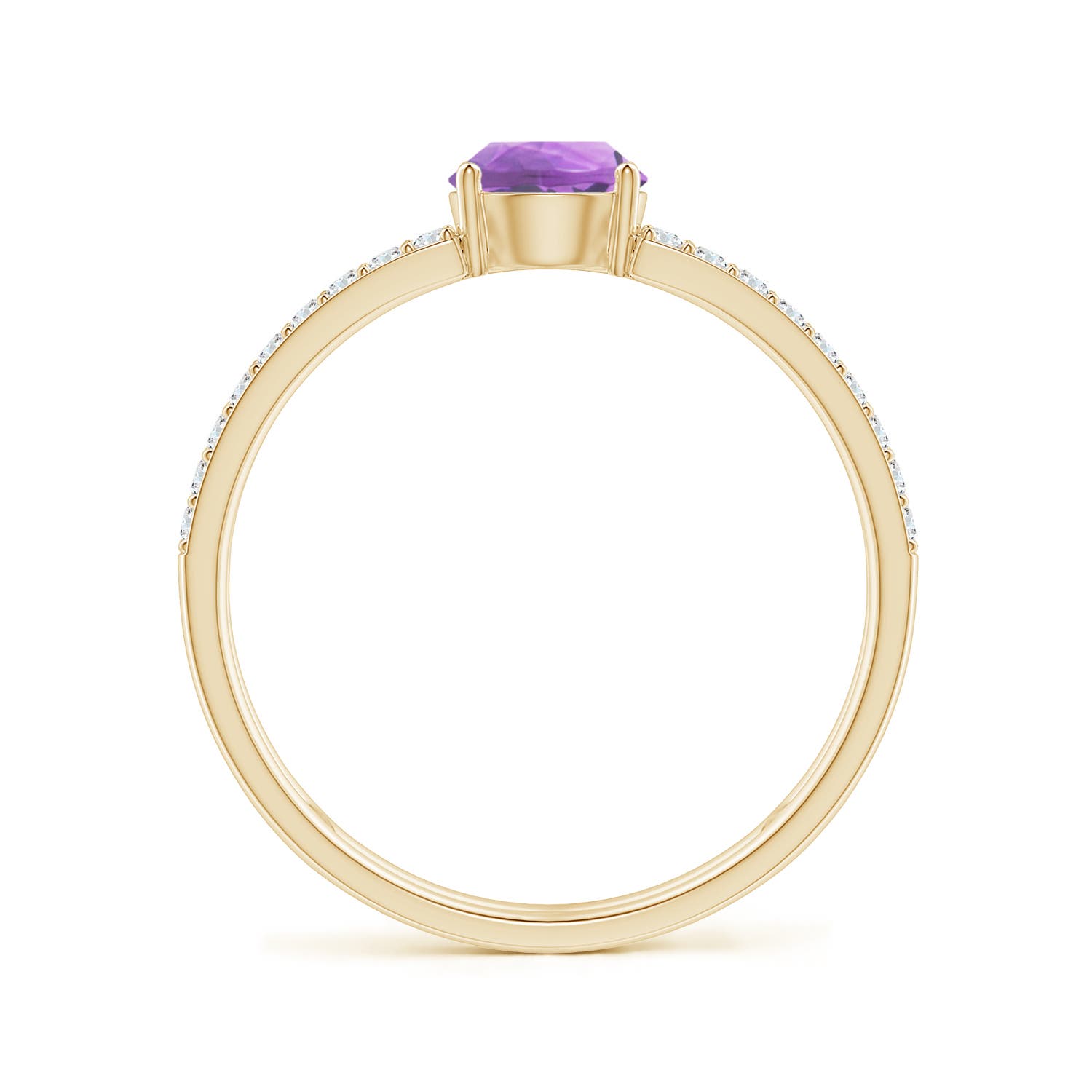 AA - Amethyst / 0.77 CT / 14 KT Yellow Gold