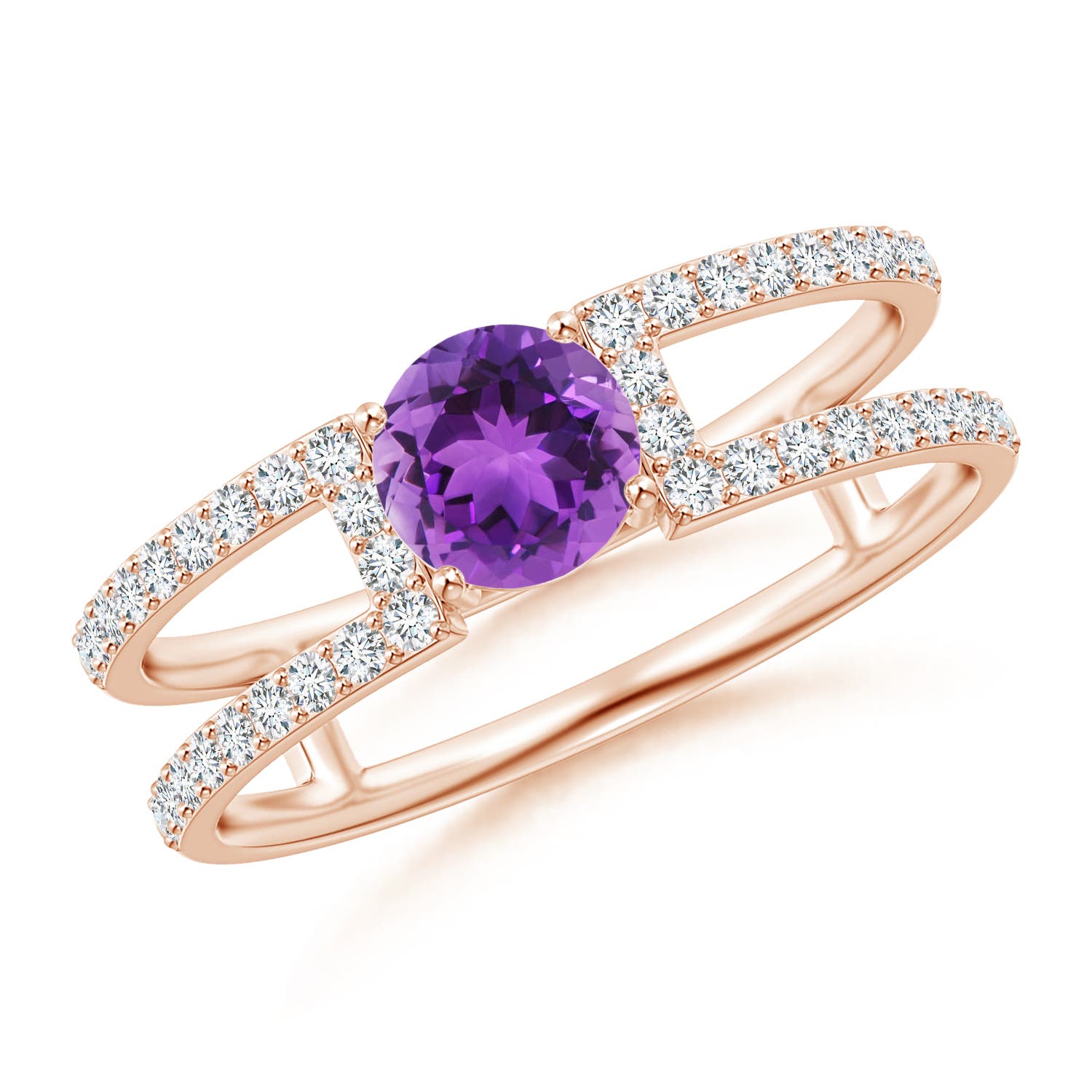 AAA - Amethyst / 0.77 CT / 14 KT Rose Gold