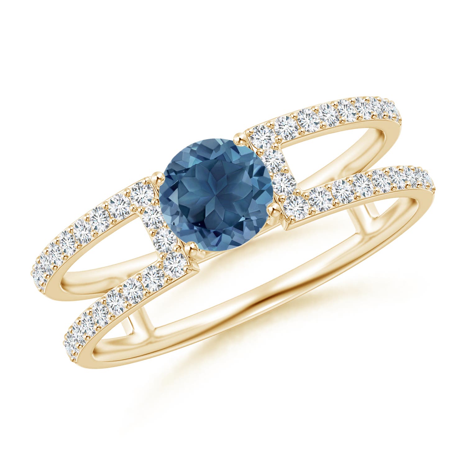 A - London Blue Topaz / 0.92 CT / 14 KT Yellow Gold