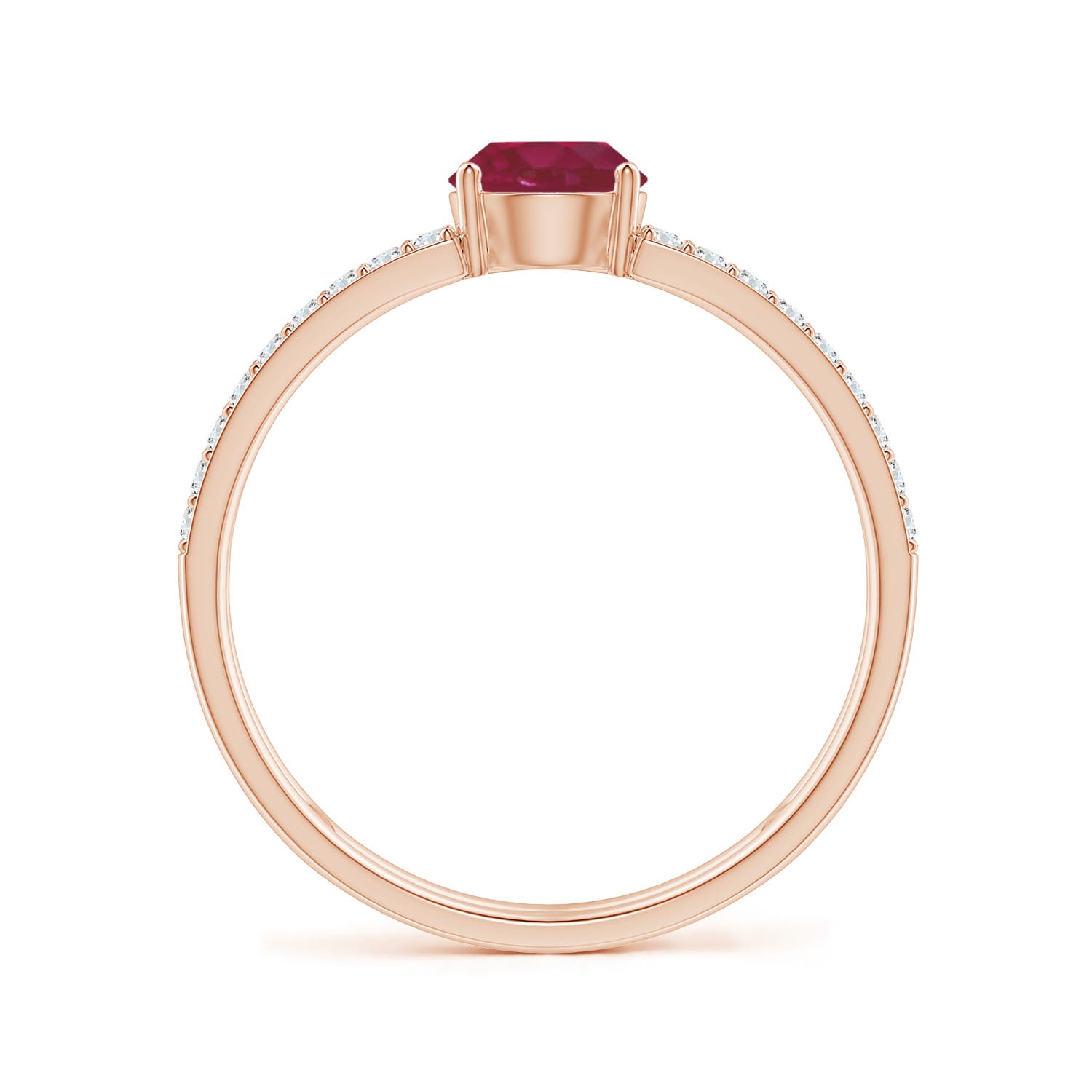 A - Ruby / 0.92 CT / 14 KT Rose Gold