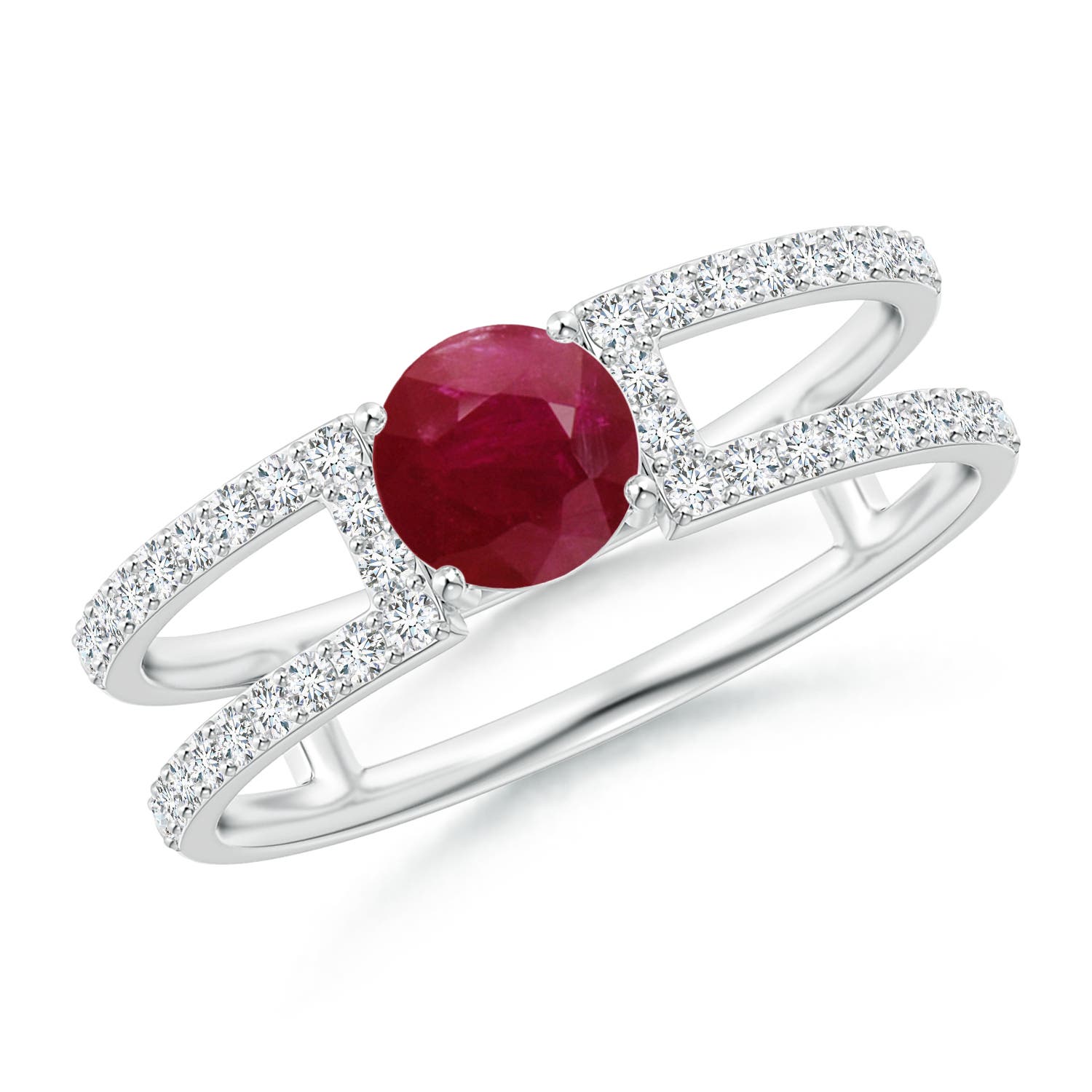 A - Ruby / 0.92 CT / 14 KT White Gold