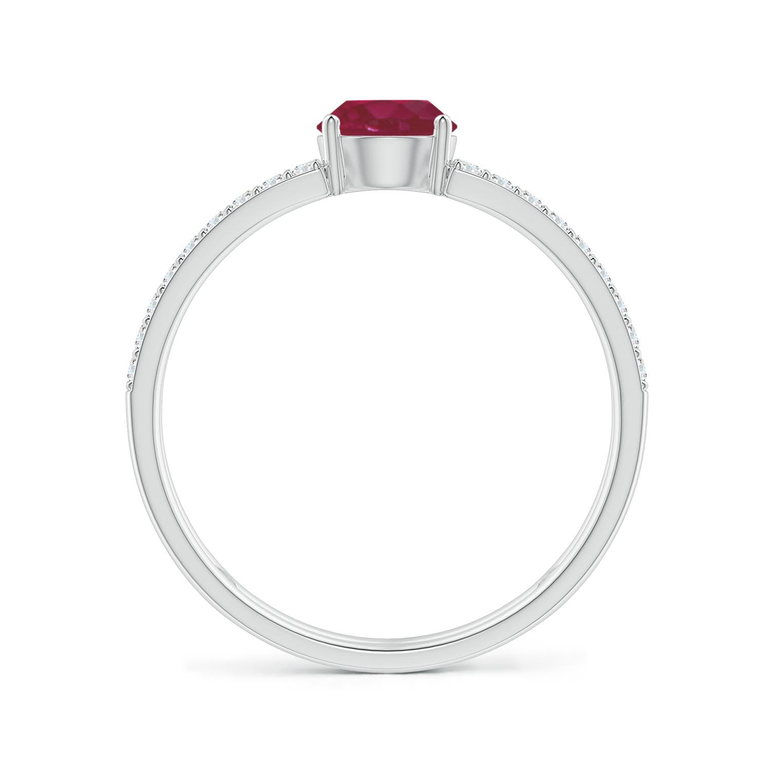 A - Ruby / 0.92 CT / 14 KT White Gold