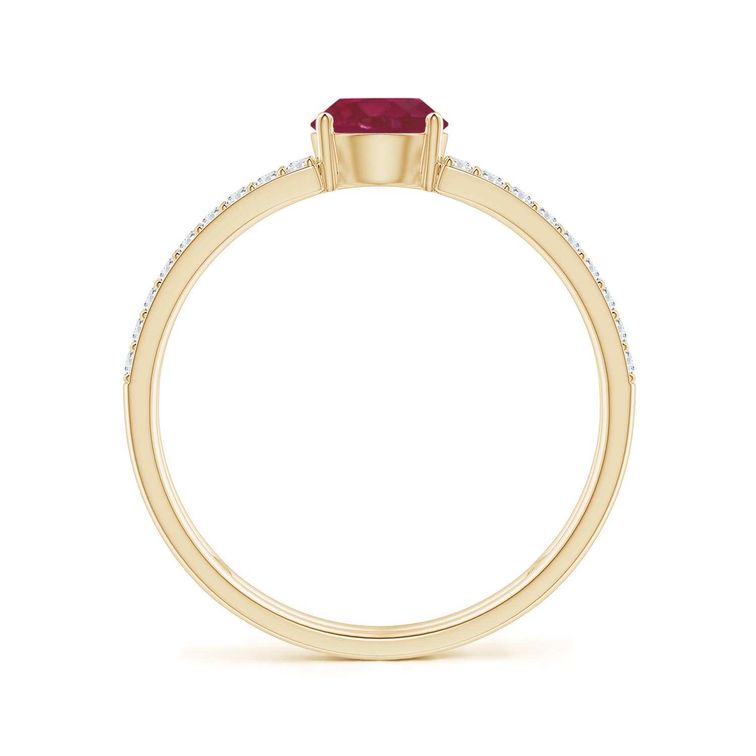 A - Ruby / 0.92 CT / 14 KT Yellow Gold