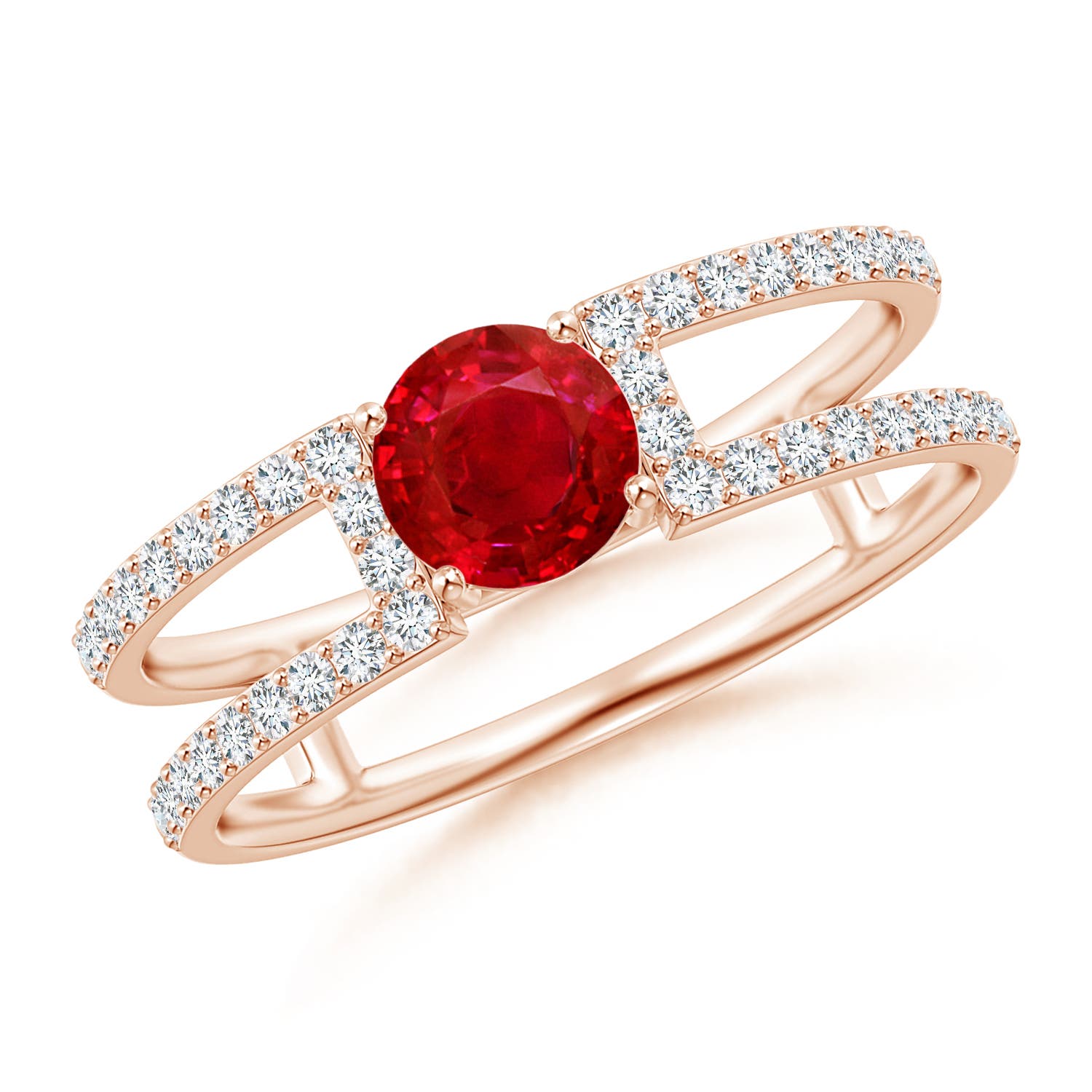 AAA - Ruby / 0.92 CT / 14 KT Rose Gold