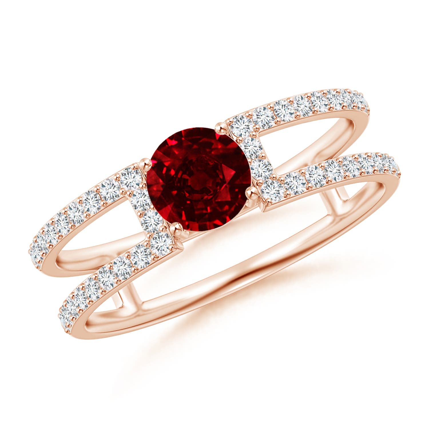 AAAA - Ruby / 0.92 CT / 14 KT Rose Gold