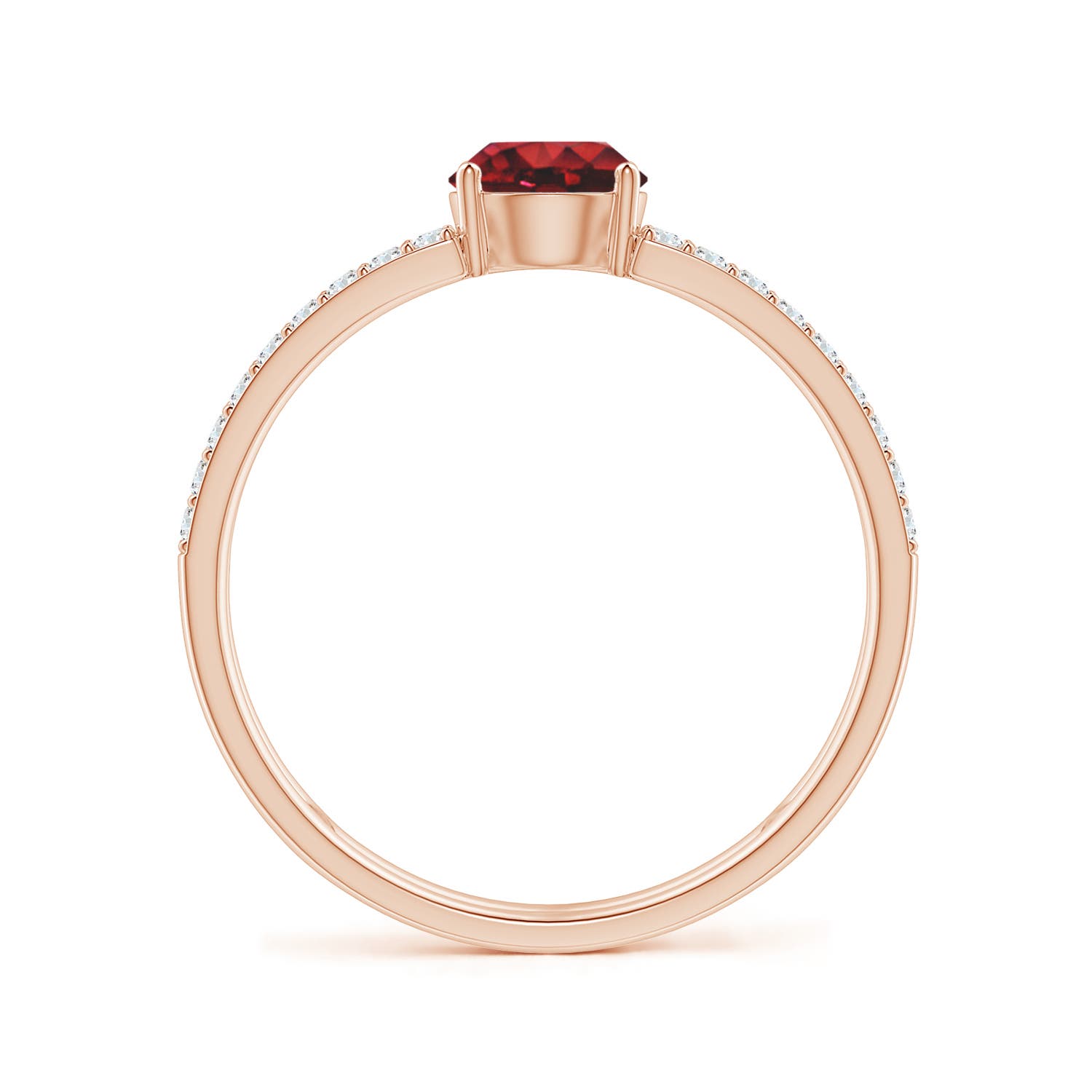 AAAA - Ruby / 0.92 CT / 14 KT Rose Gold