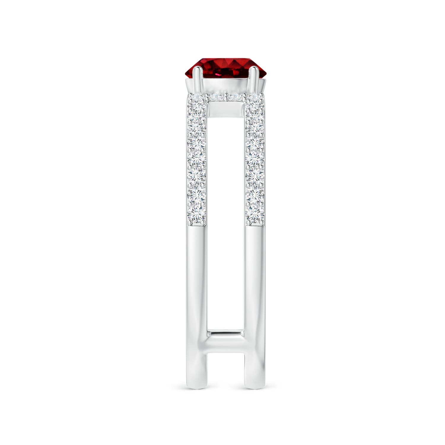 AAAA - Ruby / 0.92 CT / 14 KT White Gold