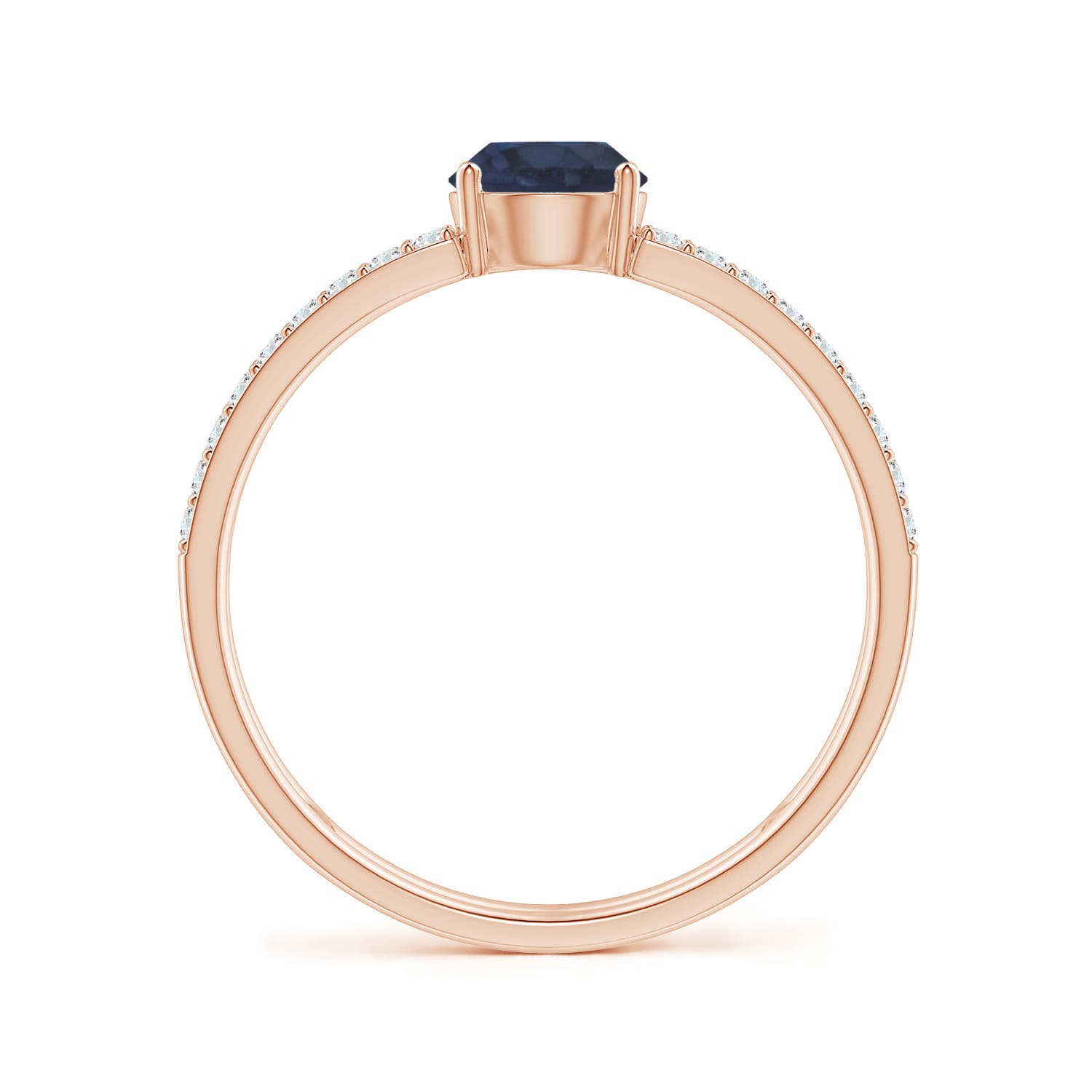 A - Blue Sapphire / 0.92 CT / 14 KT Rose Gold