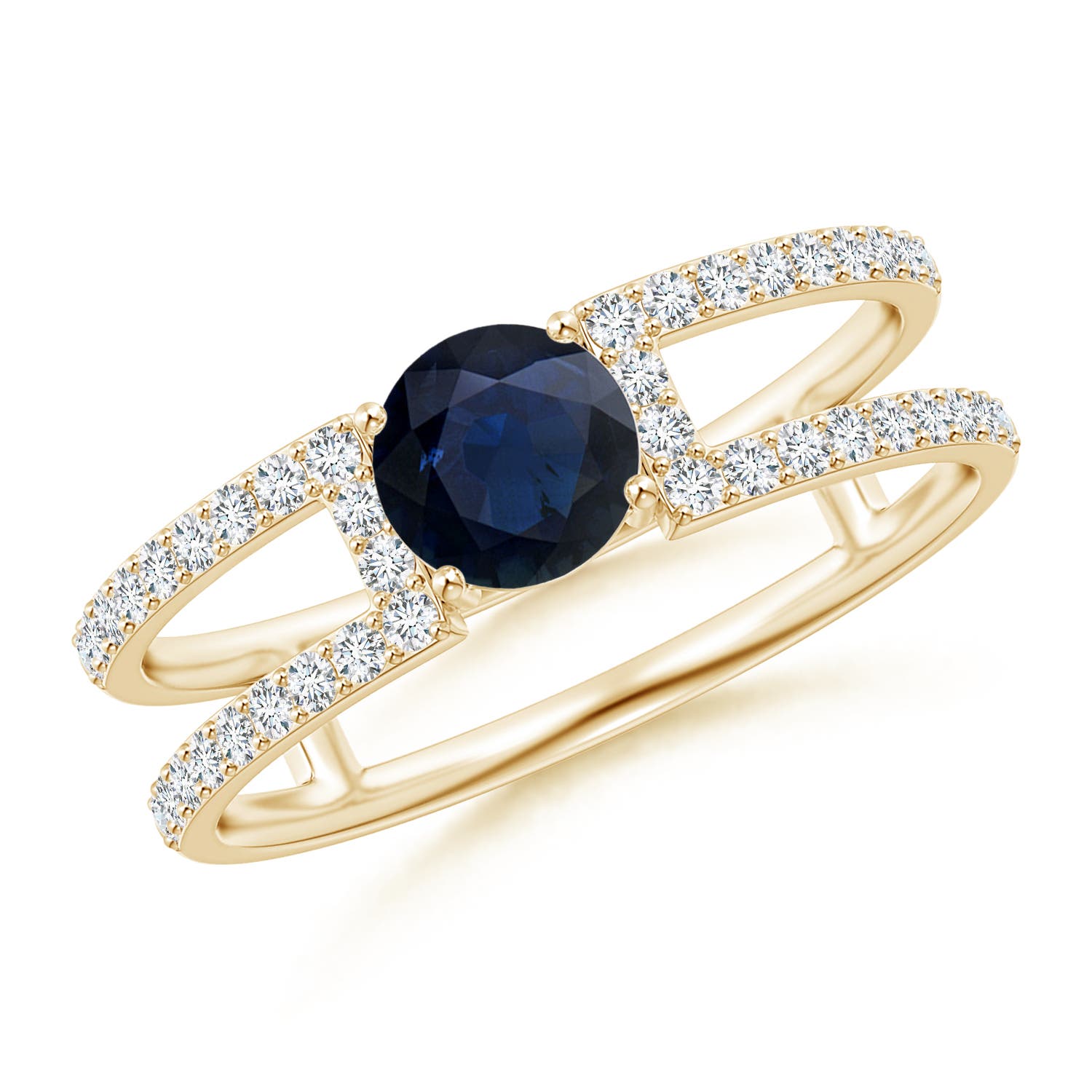 A - Blue Sapphire / 0.92 CT / 14 KT Yellow Gold