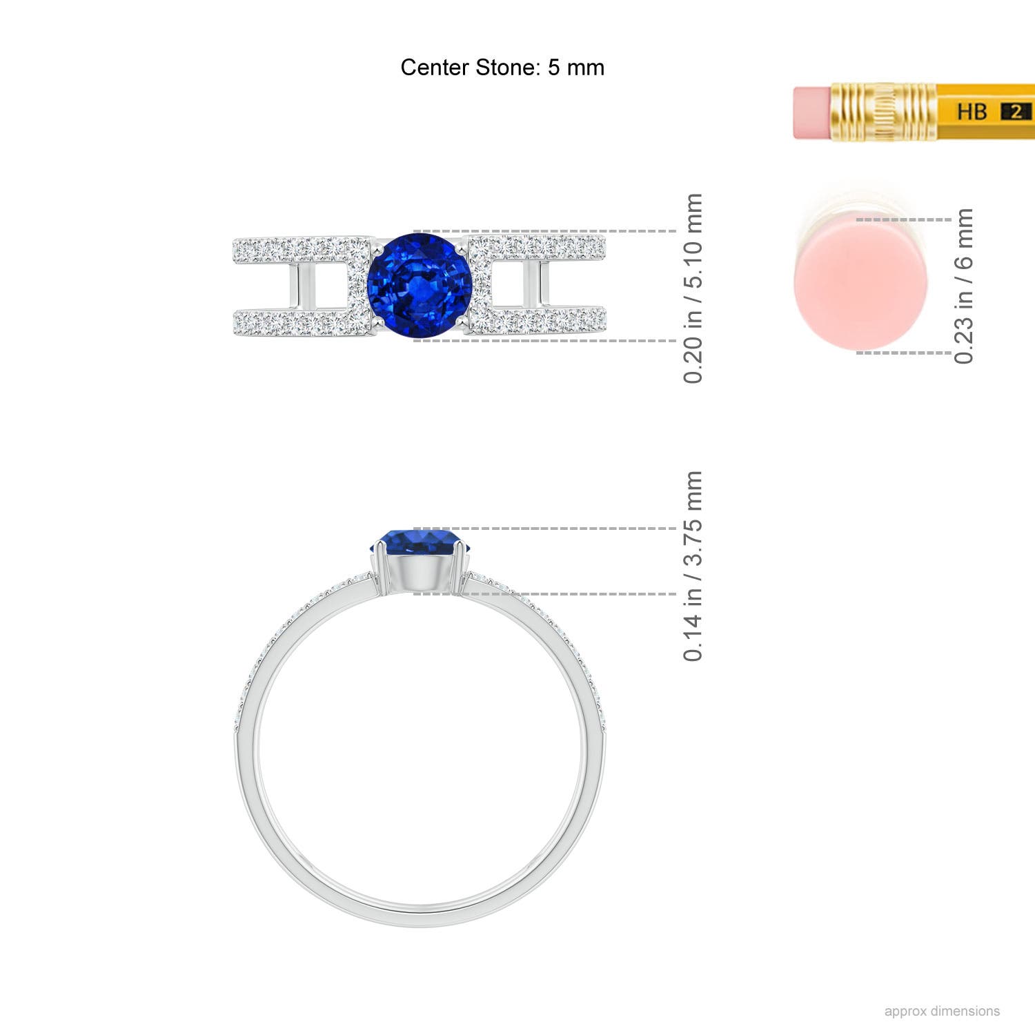 AAAA - Blue Sapphire / 0.92 CT / 14 KT White Gold