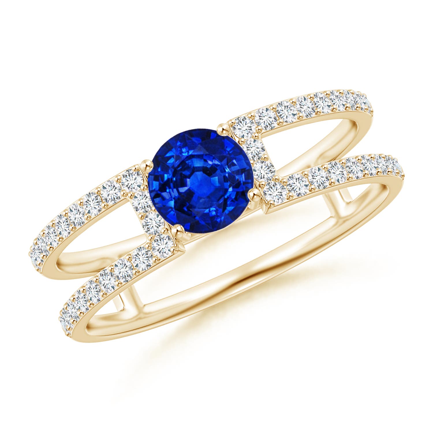 AAAA - Blue Sapphire / 0.92 CT / 14 KT Yellow Gold