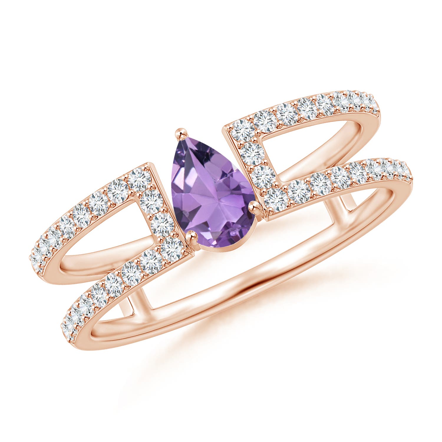 A - Amethyst / 0.65 CT / 14 KT Rose Gold