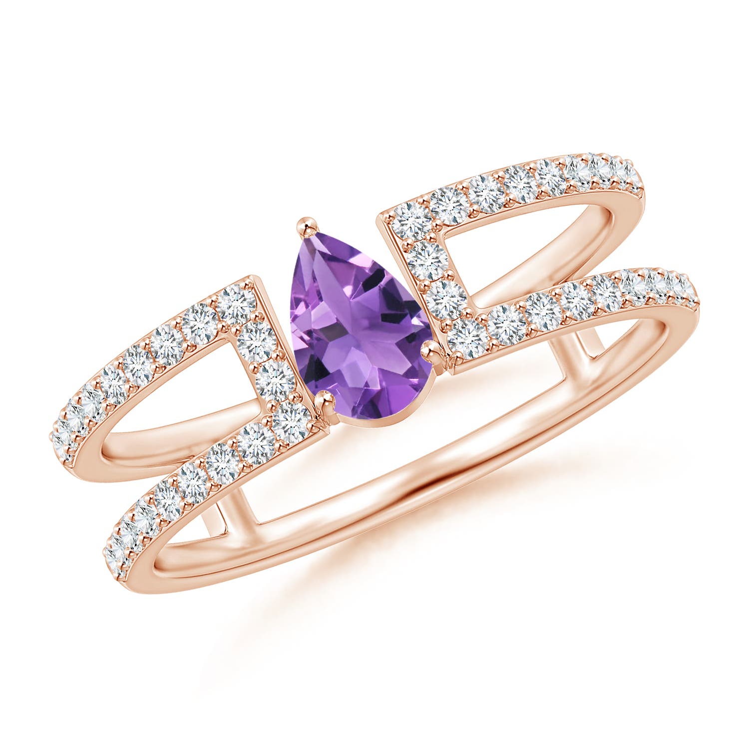 AA - Amethyst / 0.65 CT / 14 KT Rose Gold