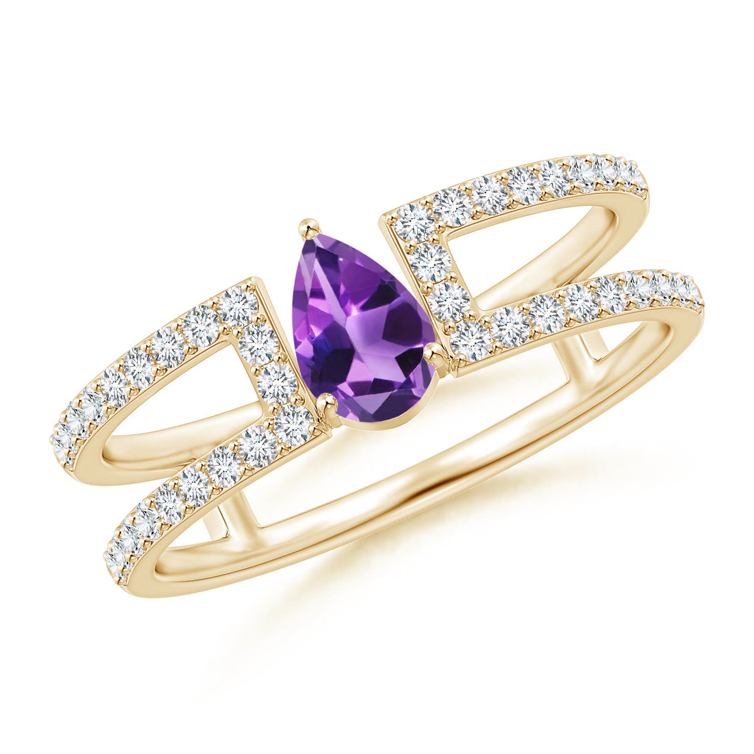 AAA - Amethyst / 0.65 CT / 14 KT Yellow Gold