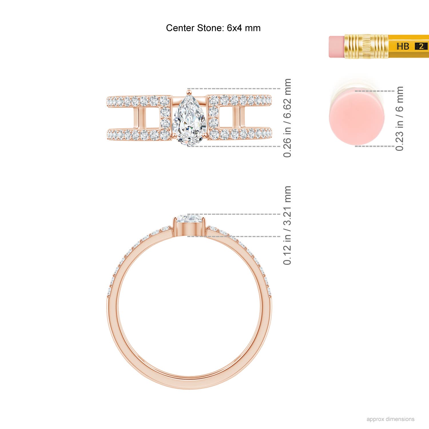 F-G, VS / 0.72 CT / 14 KT Rose Gold