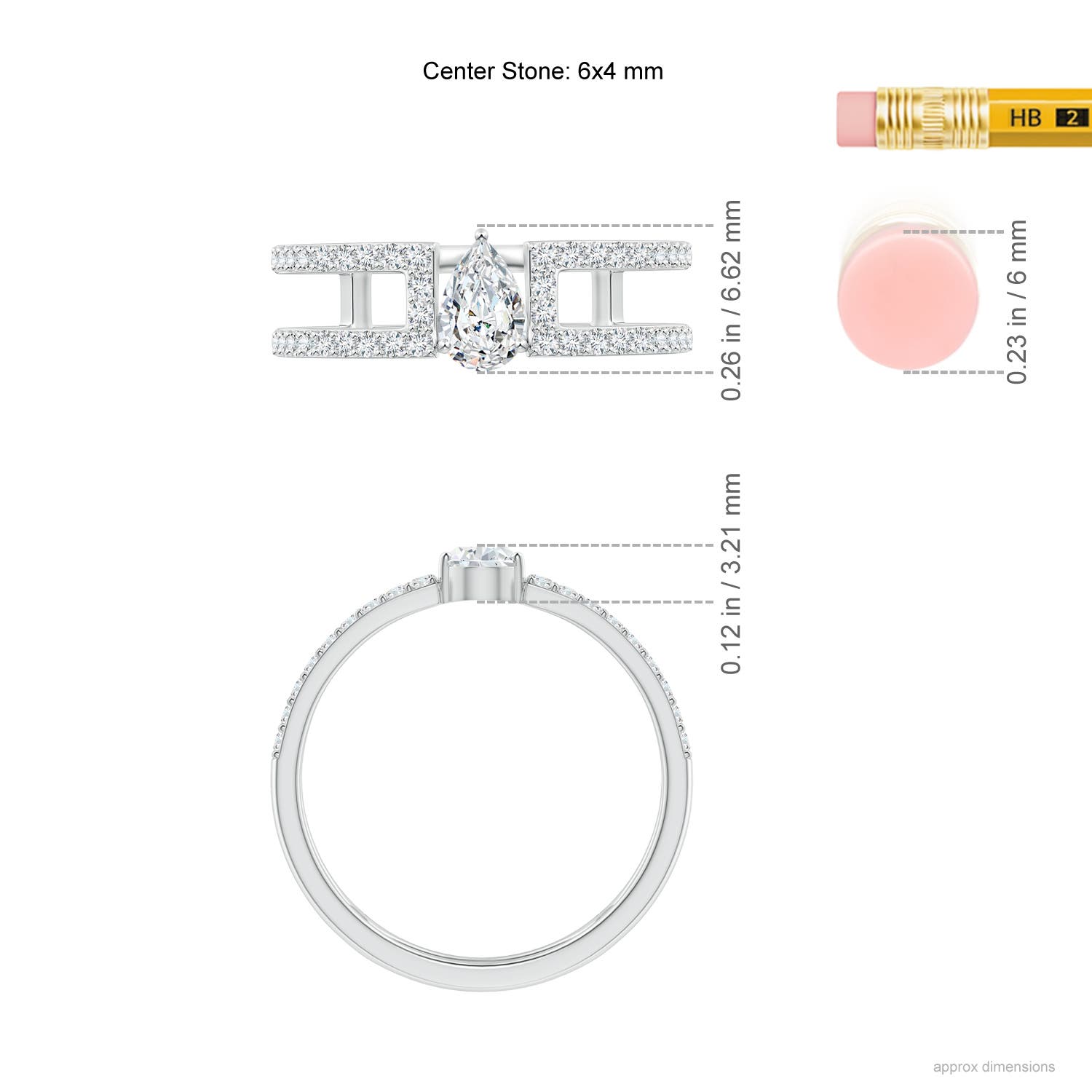 F-G, VS / 0.72 CT / 14 KT White Gold