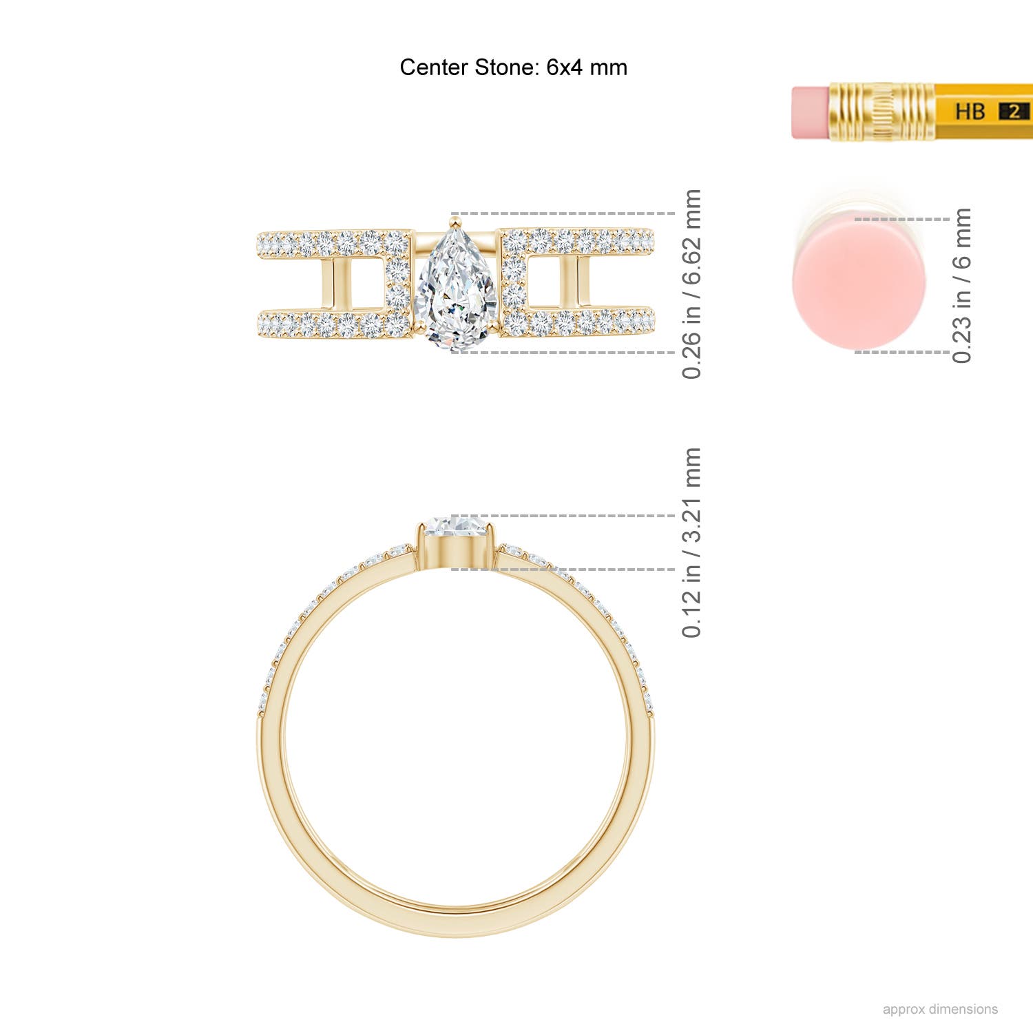 F-G, VS / 0.72 CT / 14 KT Yellow Gold