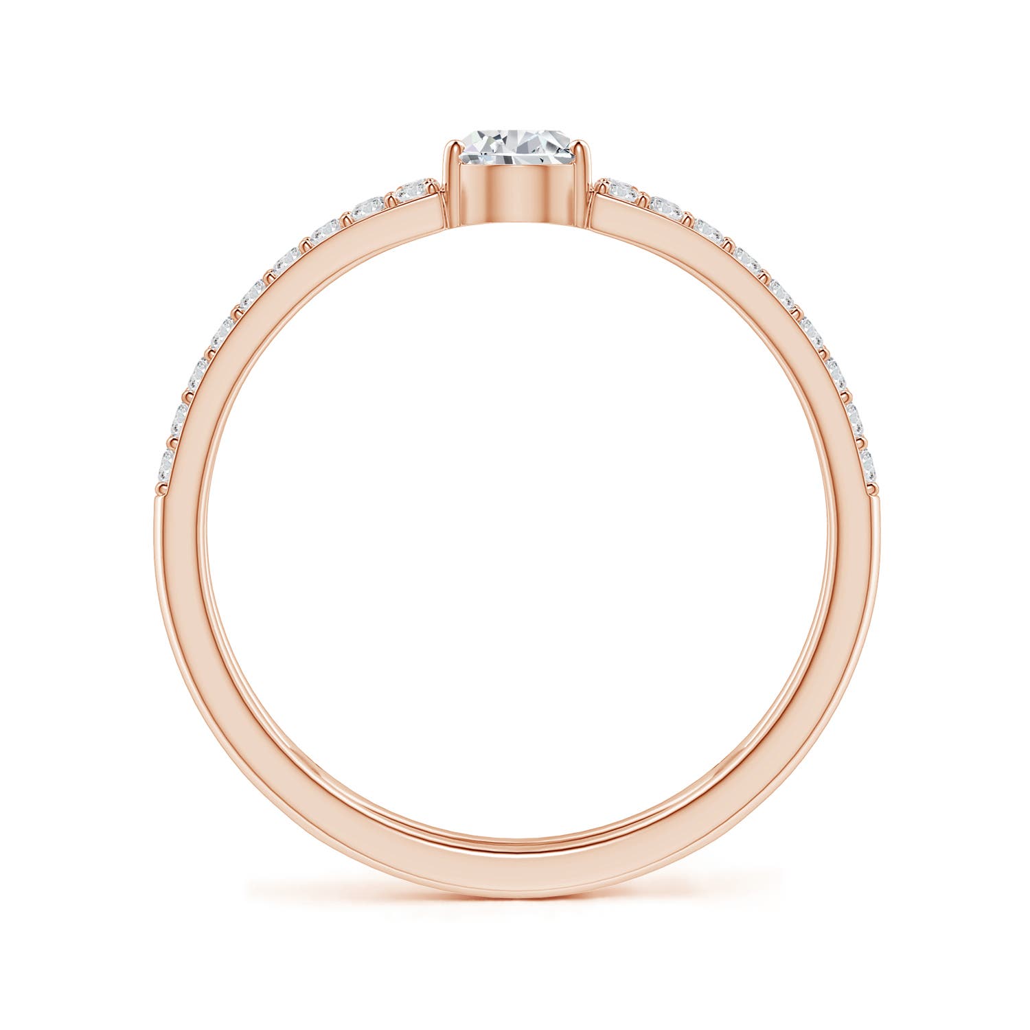 H, SI2 / 0.72 CT / 14 KT Rose Gold