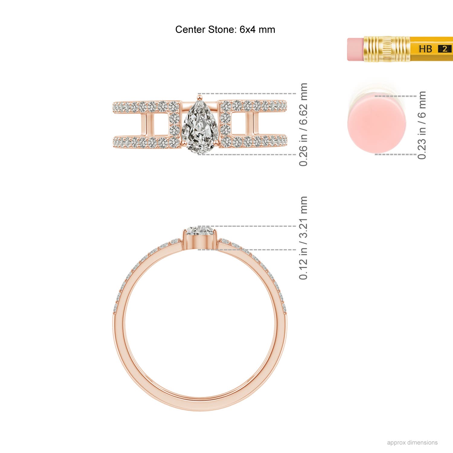 K, I3 / 0.72 CT / 14 KT Rose Gold