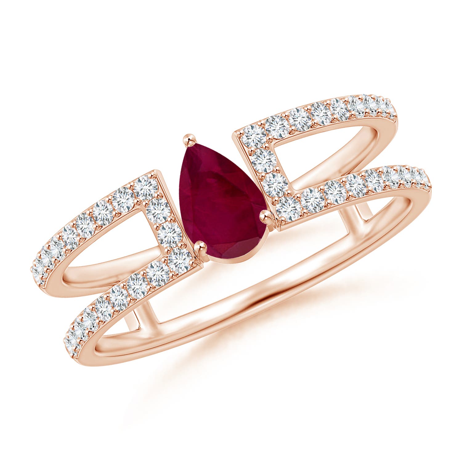 A - Ruby / 0.72 CT / 14 KT Rose Gold