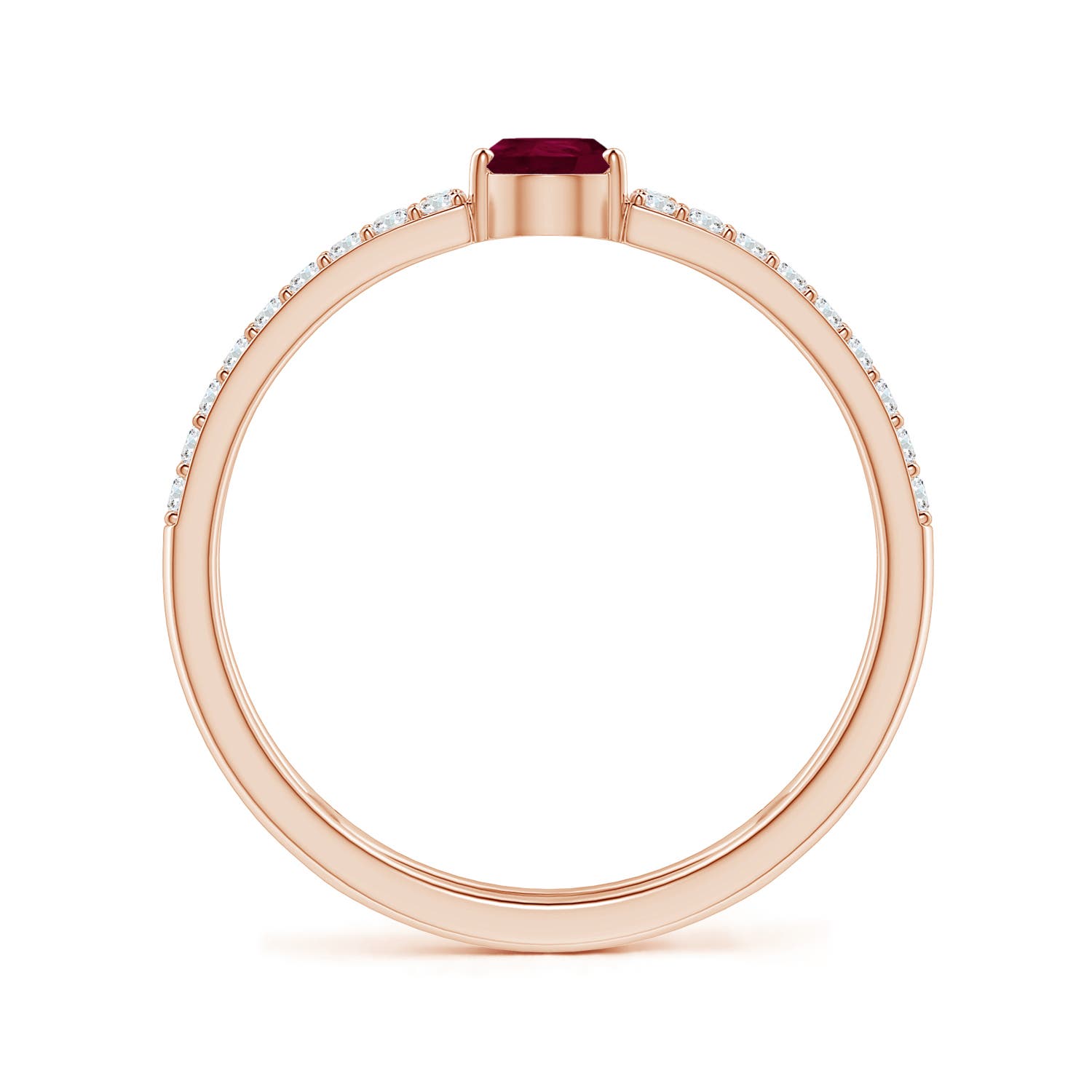 A - Ruby / 0.72 CT / 14 KT Rose Gold