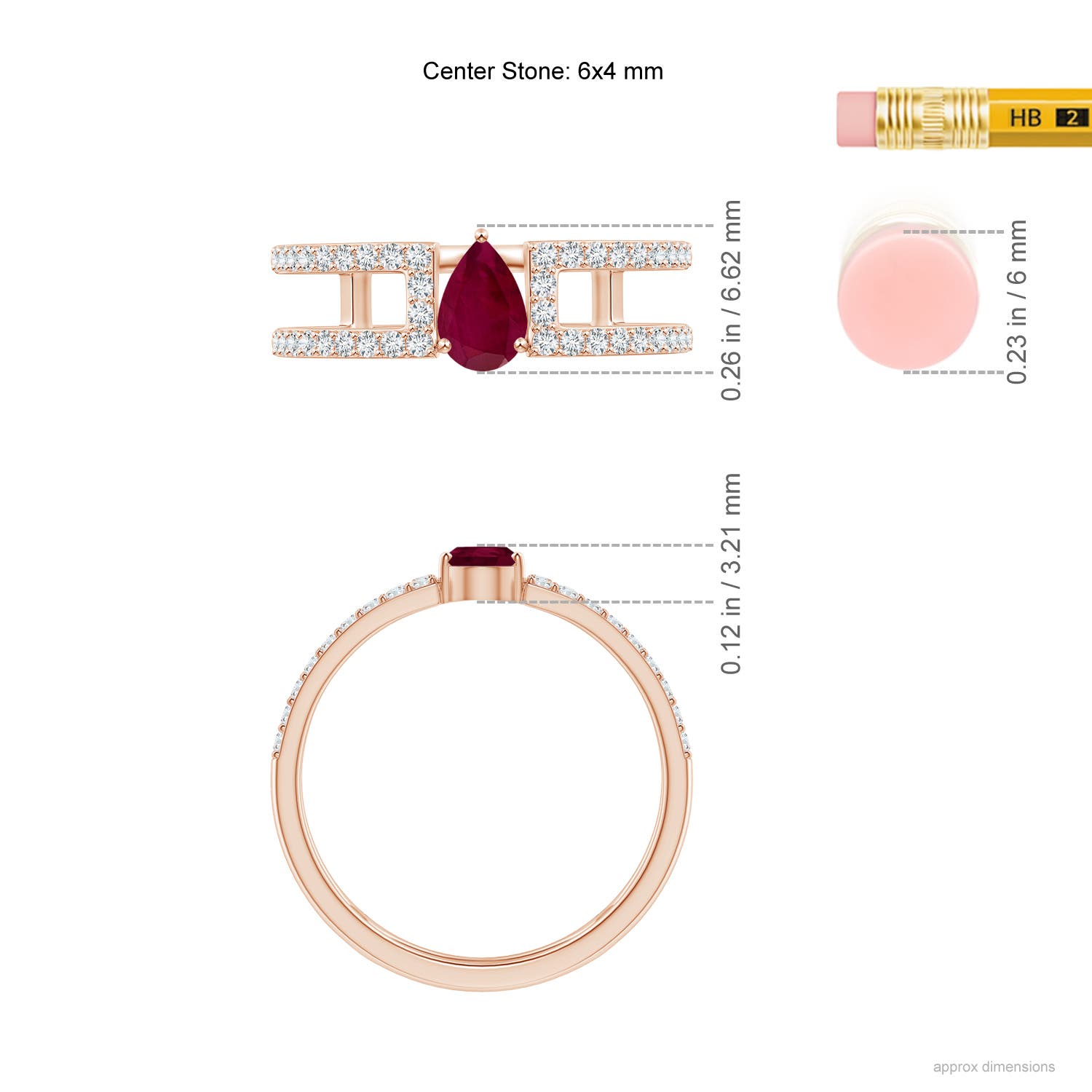 A - Ruby / 0.72 CT / 14 KT Rose Gold