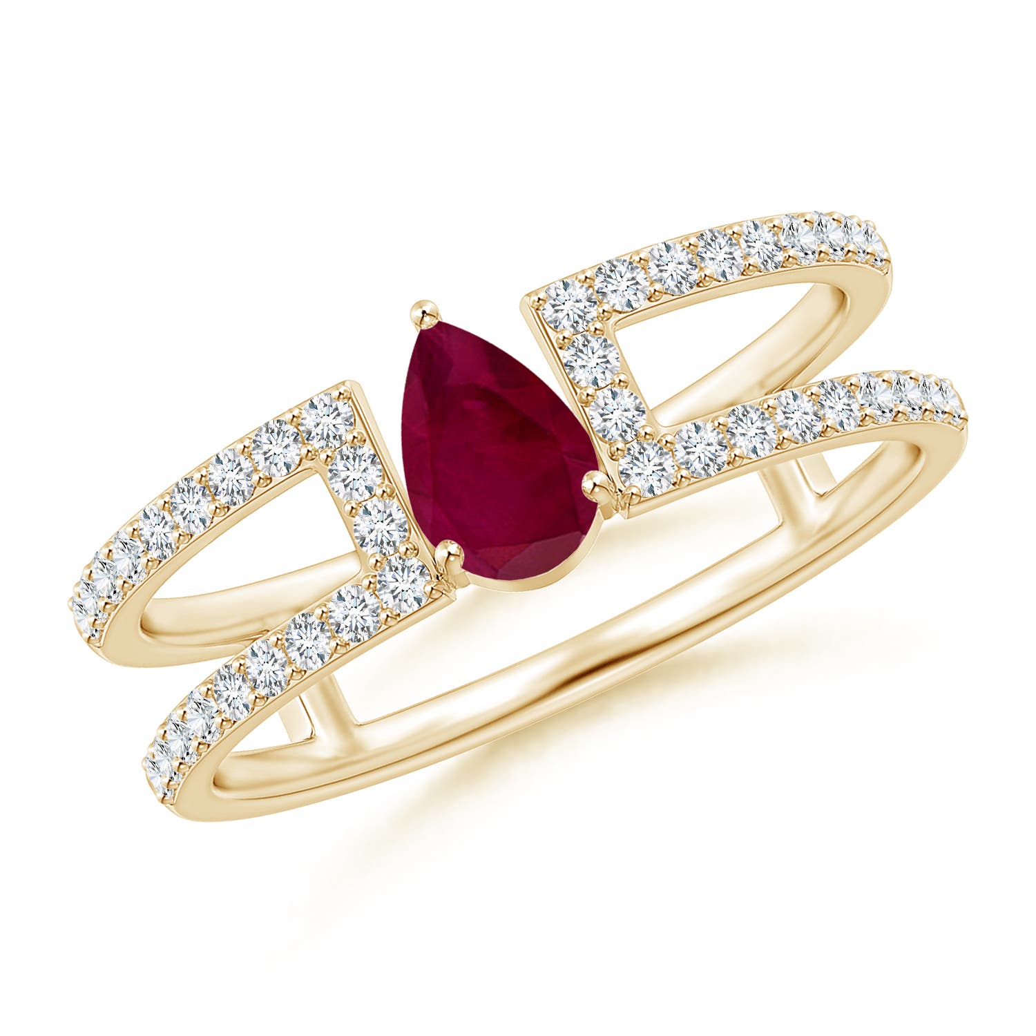 A - Ruby / 0.72 CT / 14 KT Yellow Gold