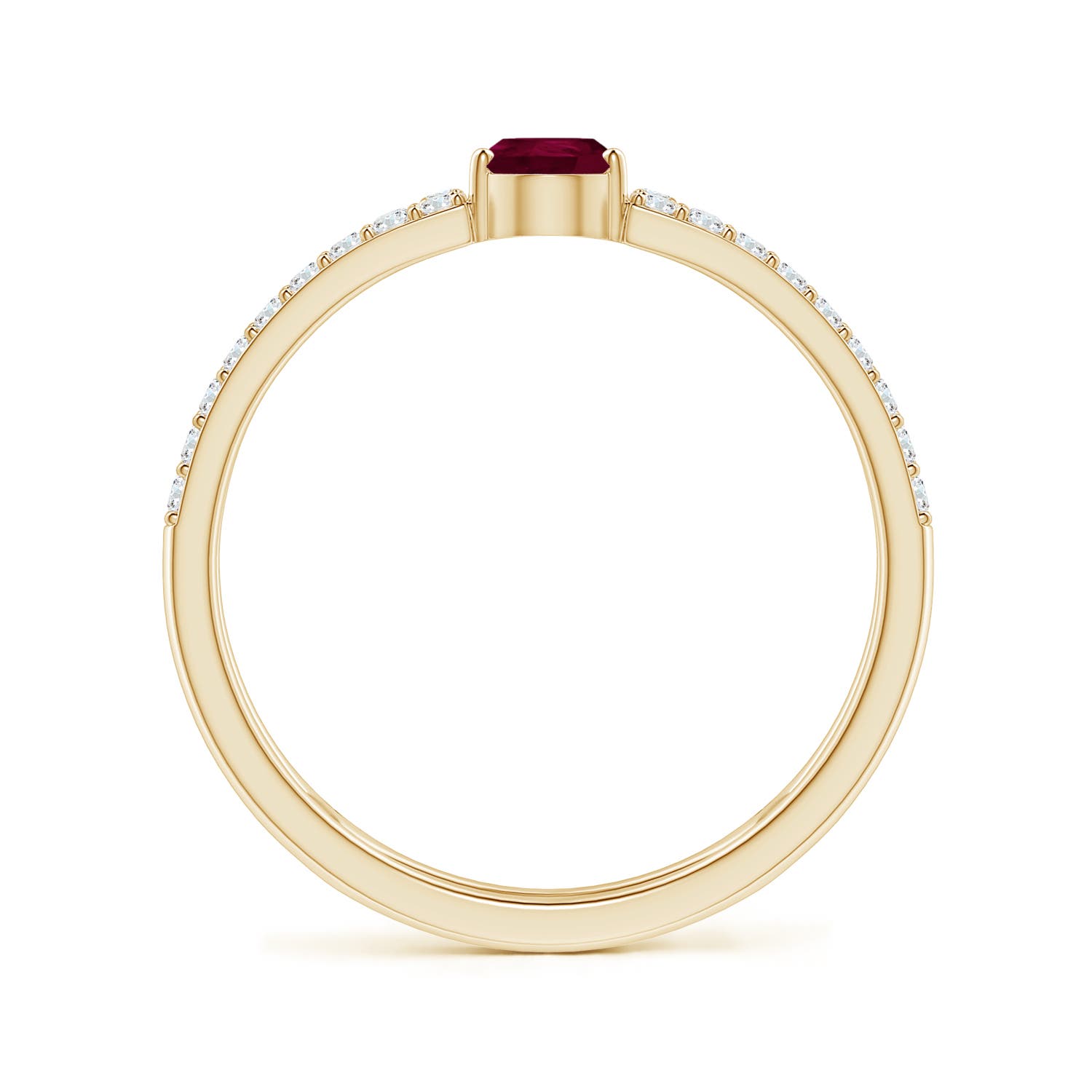 A - Ruby / 0.72 CT / 14 KT Yellow Gold