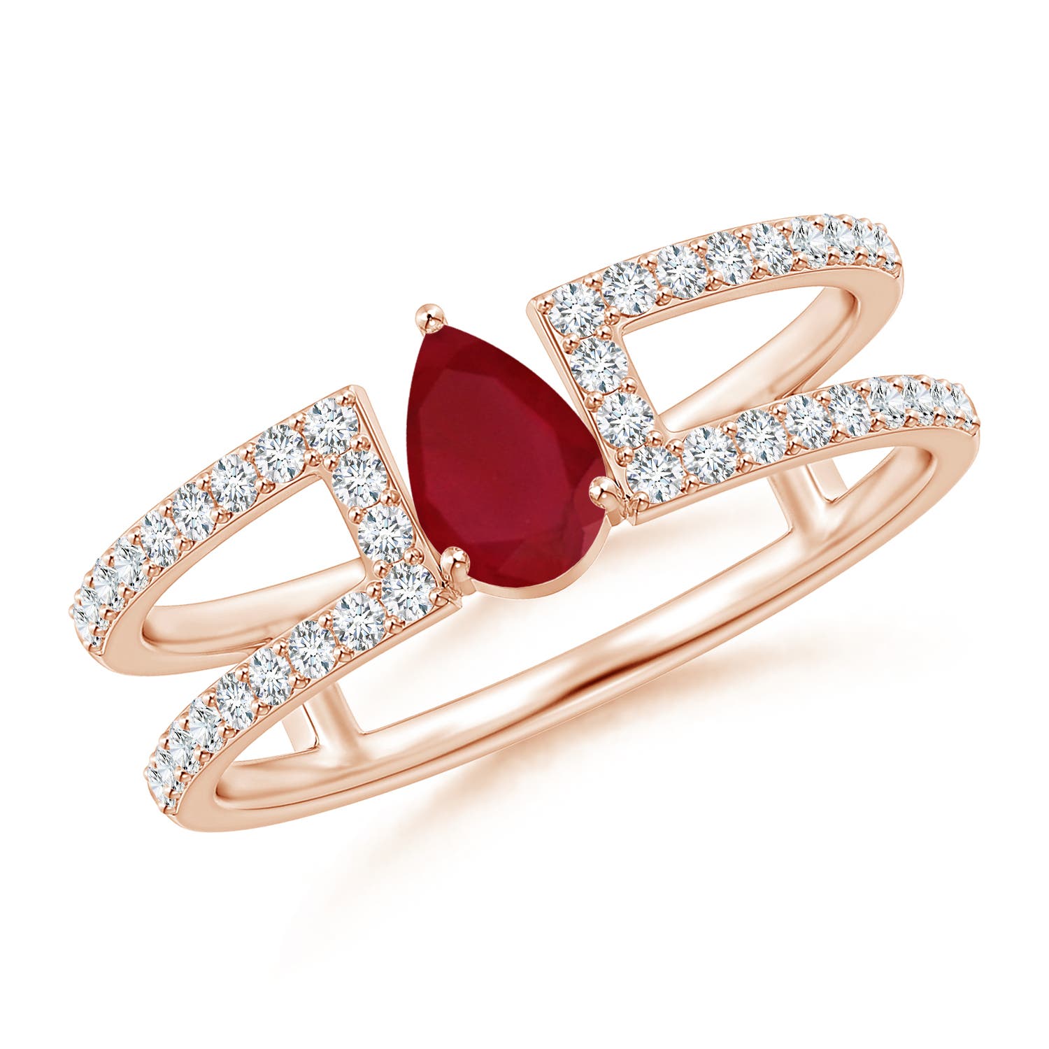 AA - Ruby / 0.72 CT / 14 KT Rose Gold