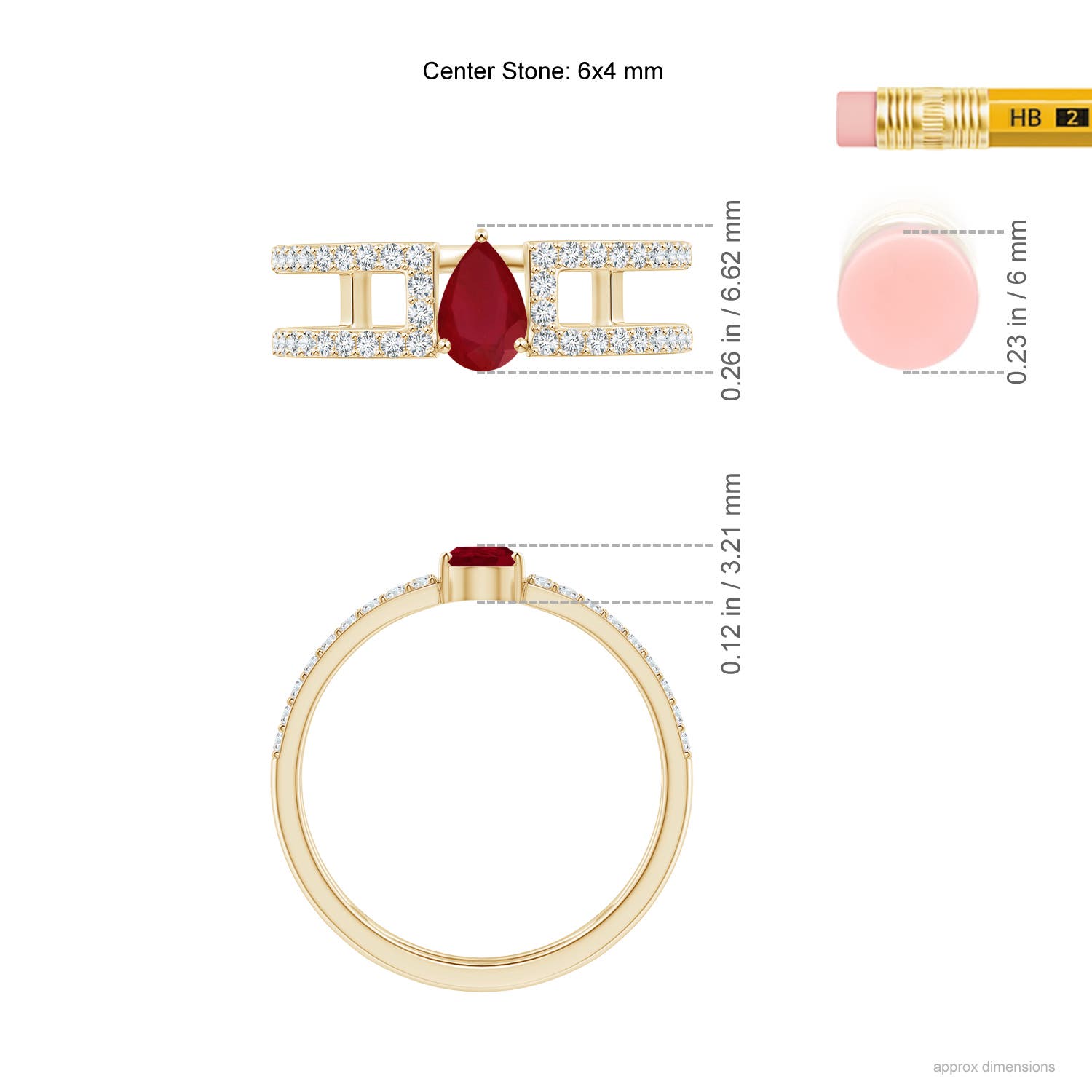 AA - Ruby / 0.72 CT / 14 KT Yellow Gold