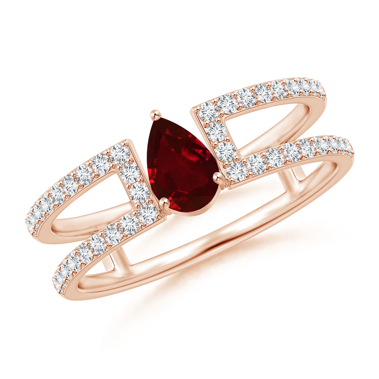 AAAA - Ruby / 0.72 CT / 14 KT Rose Gold