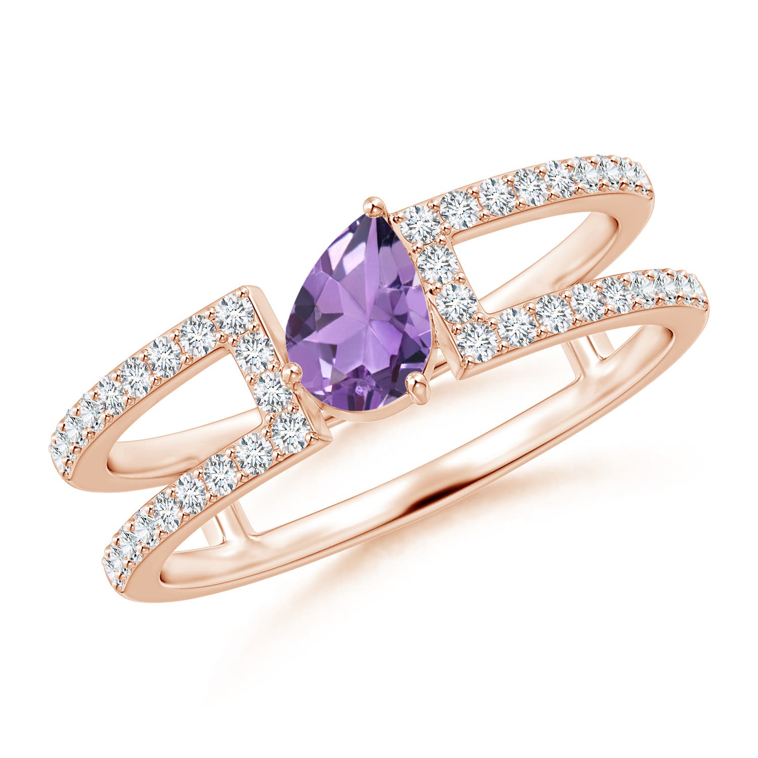 A - Amethyst / 0.65 CT / 14 KT Rose Gold