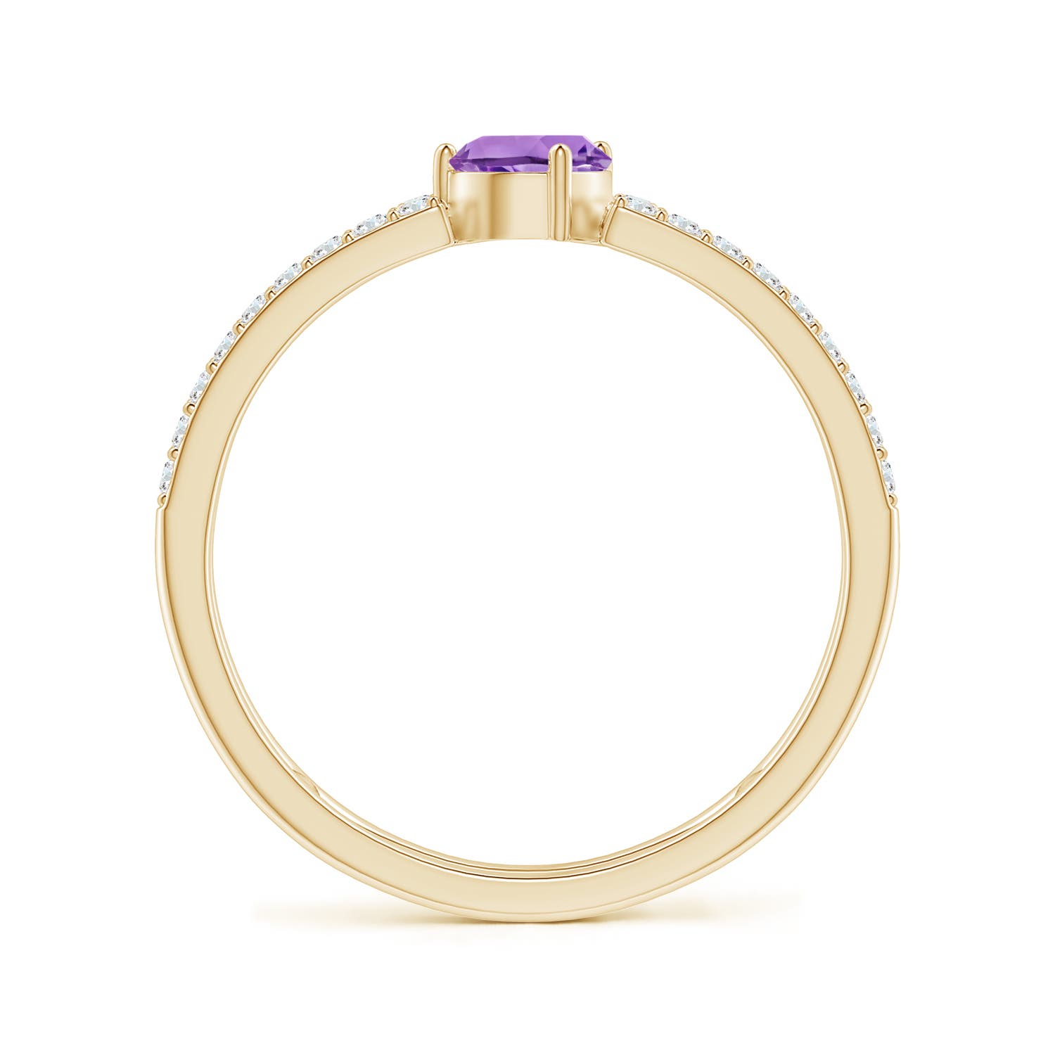 A - Amethyst / 0.65 CT / 14 KT Yellow Gold