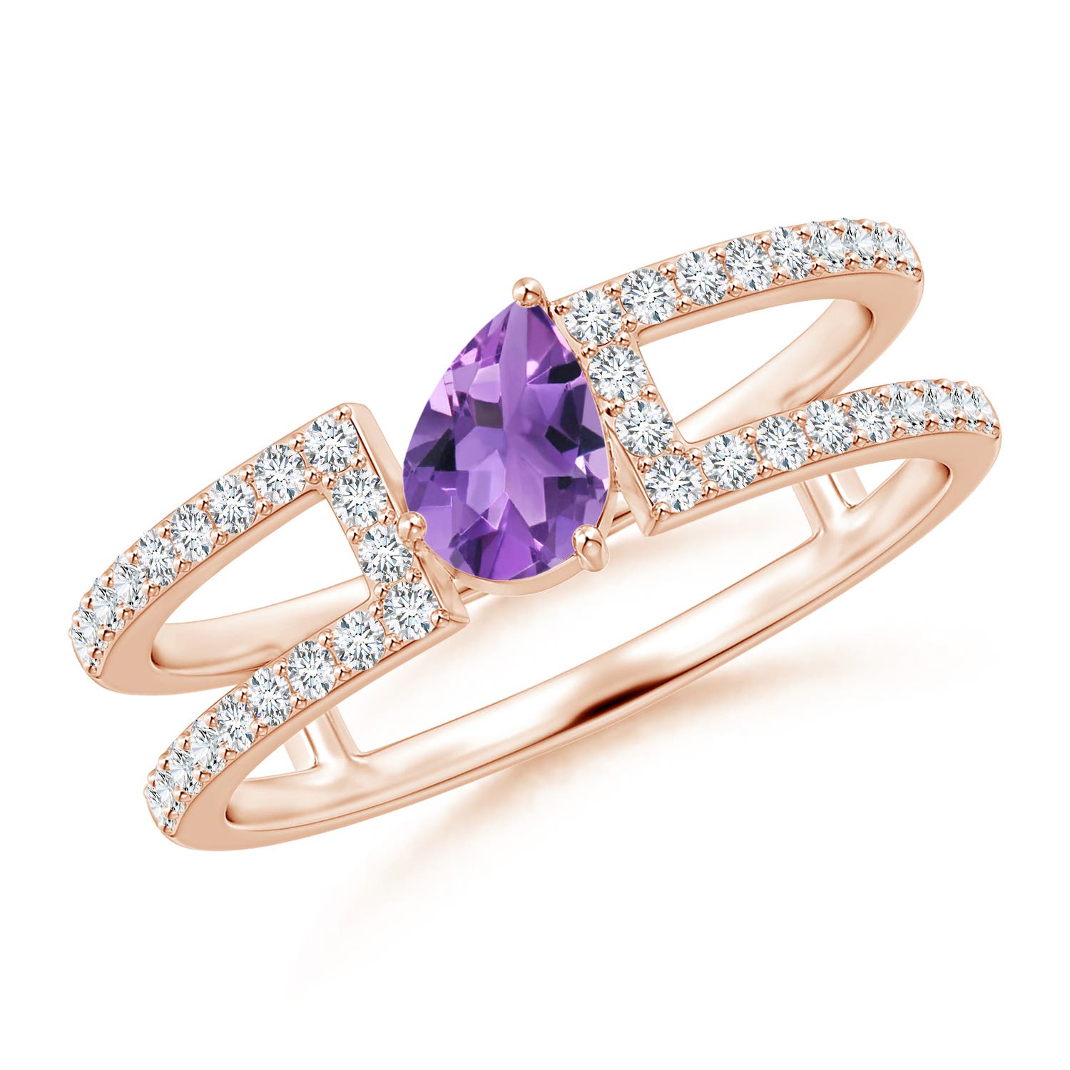 AA - Amethyst / 0.65 CT / 14 KT Rose Gold