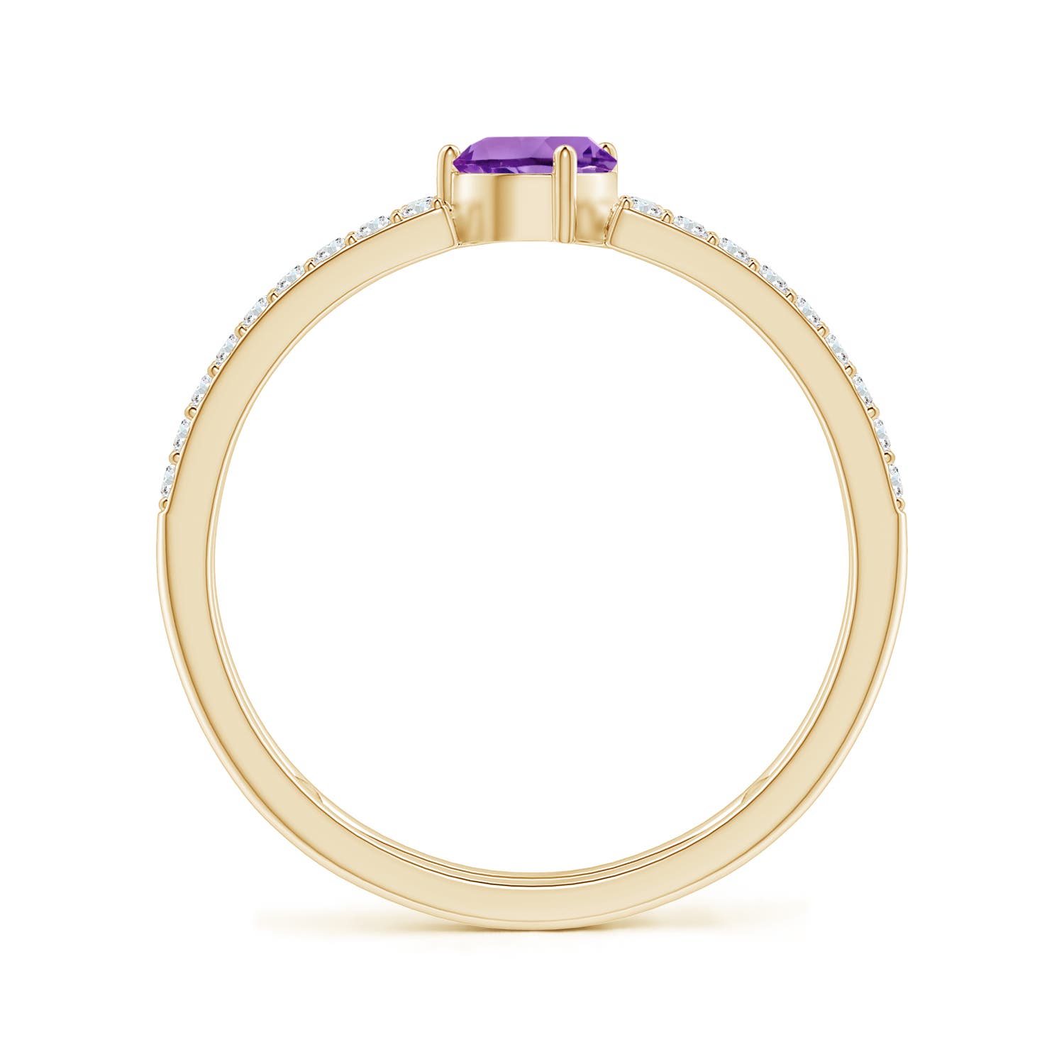 AA - Amethyst / 0.65 CT / 14 KT Yellow Gold