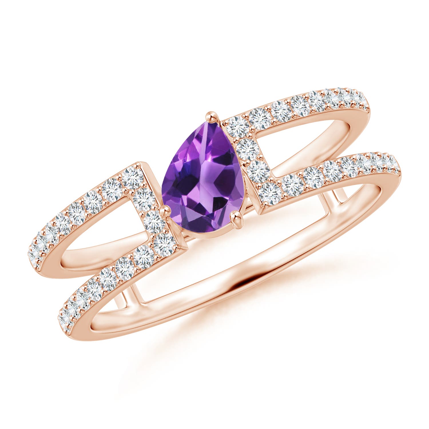 AAA - Amethyst / 0.65 CT / 14 KT Rose Gold