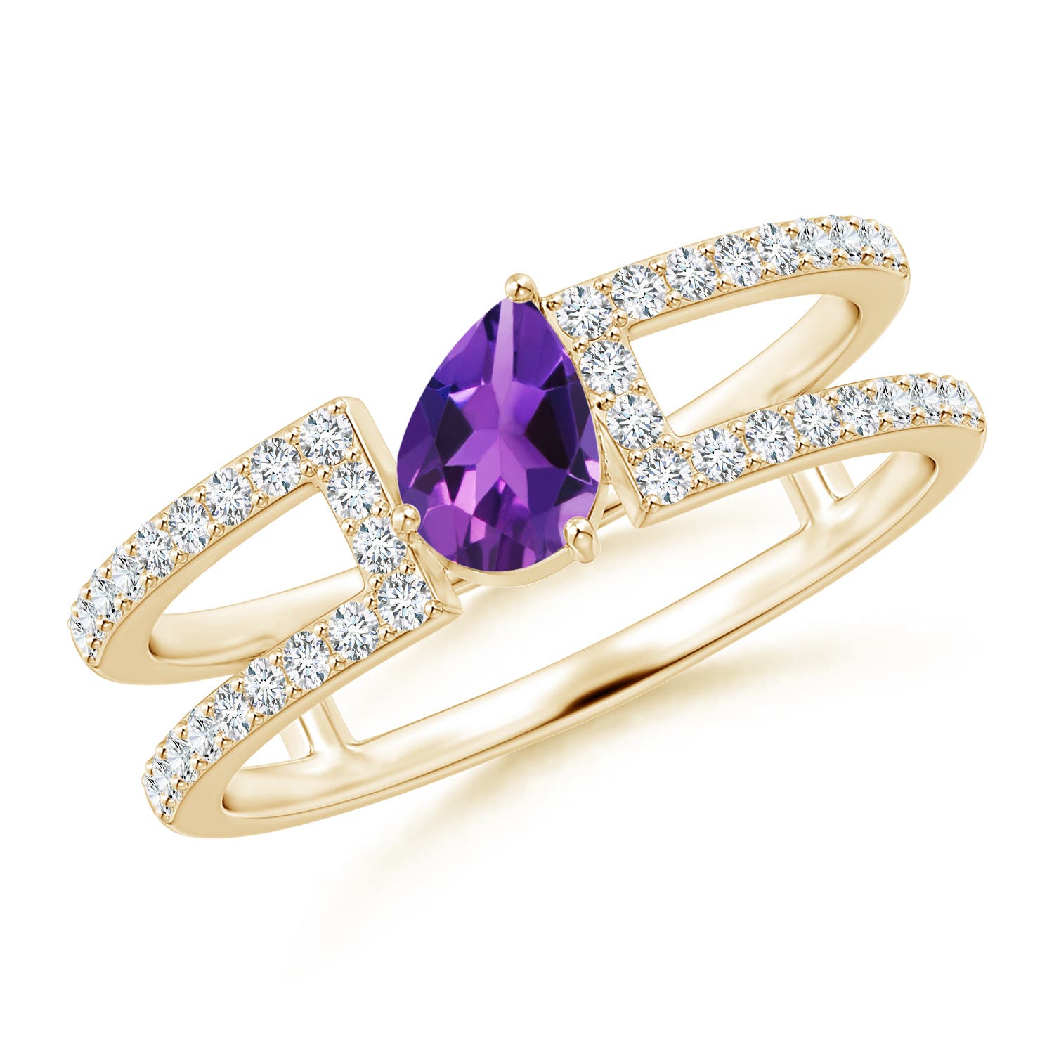 AAAA - Amethyst / 0.65 CT / 14 KT Yellow Gold