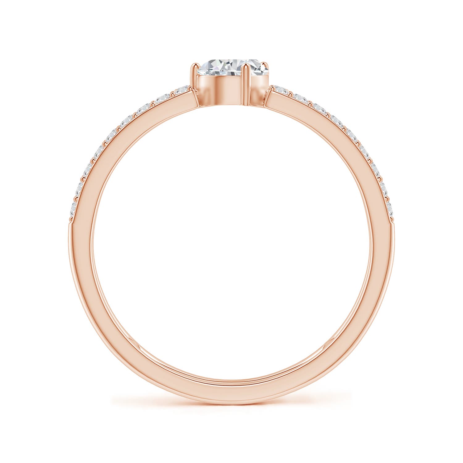 H, SI2 / 0.72 CT / 14 KT Rose Gold