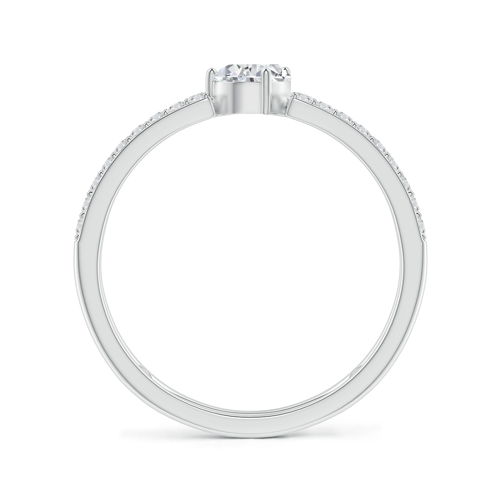 6x4mm HSI2 Tilted Pear Diamond Parallel Split Shank Ring in White Gold Side-1