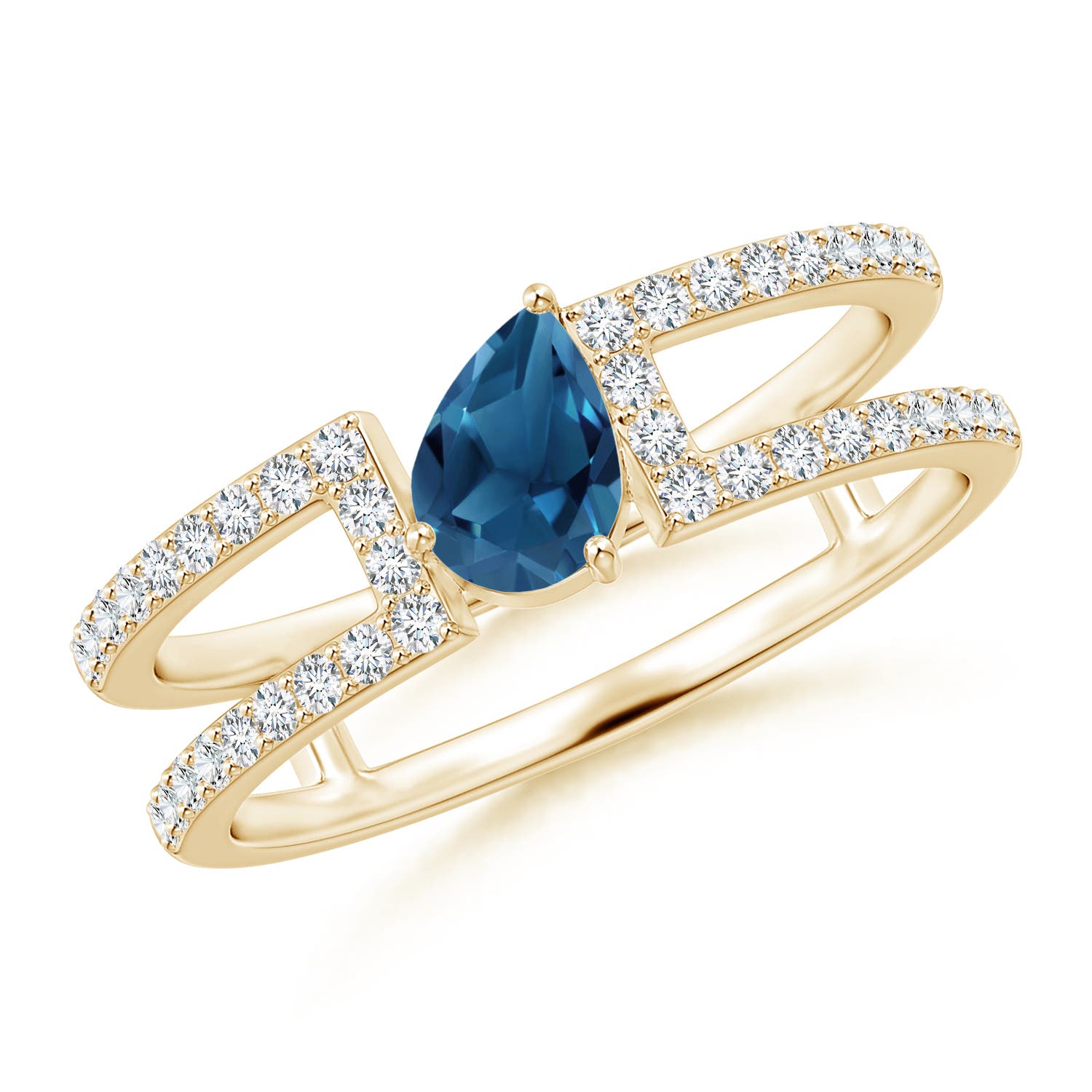 AA - London Blue Topaz / 0.8 CT / 14 KT Yellow Gold