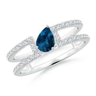 Pear AAA London Blue Topaz