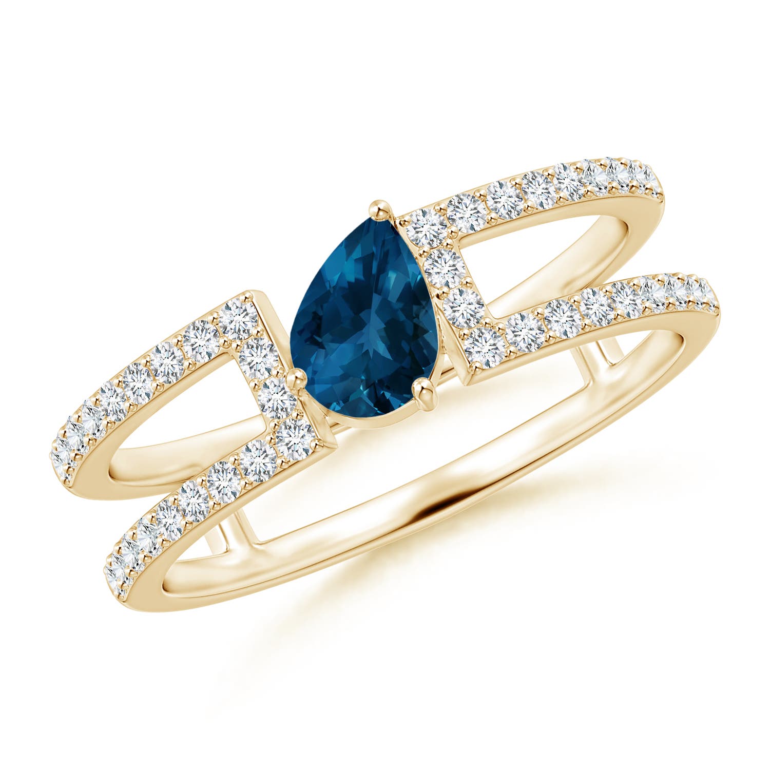 AAA - London Blue Topaz / 0.8 CT / 14 KT Yellow Gold