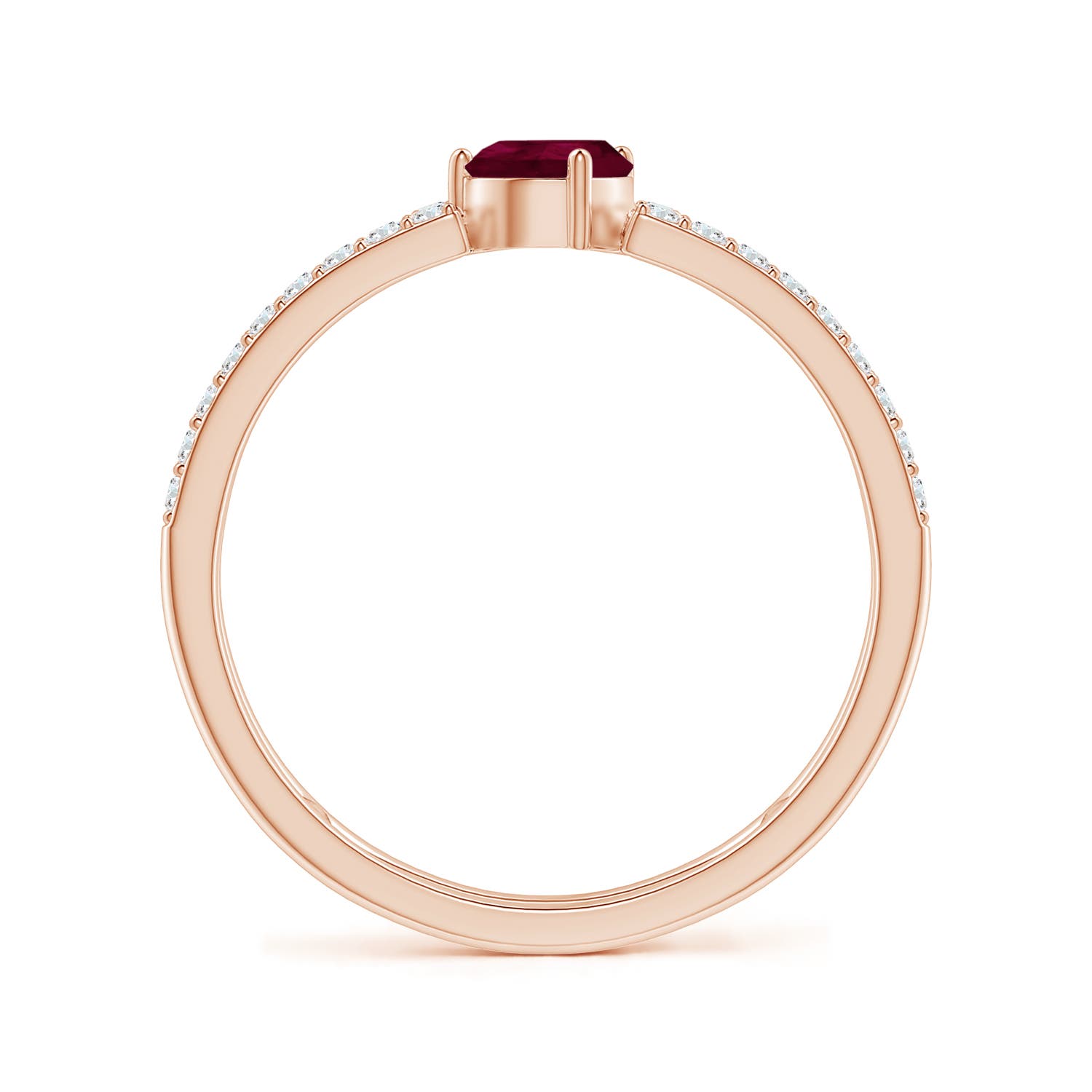 A - Ruby / 0.72 CT / 14 KT Rose Gold