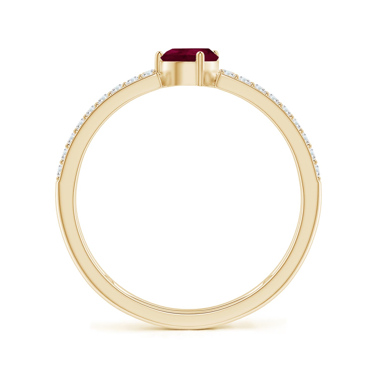 A - Ruby / 0.72 CT / 14 KT Yellow Gold